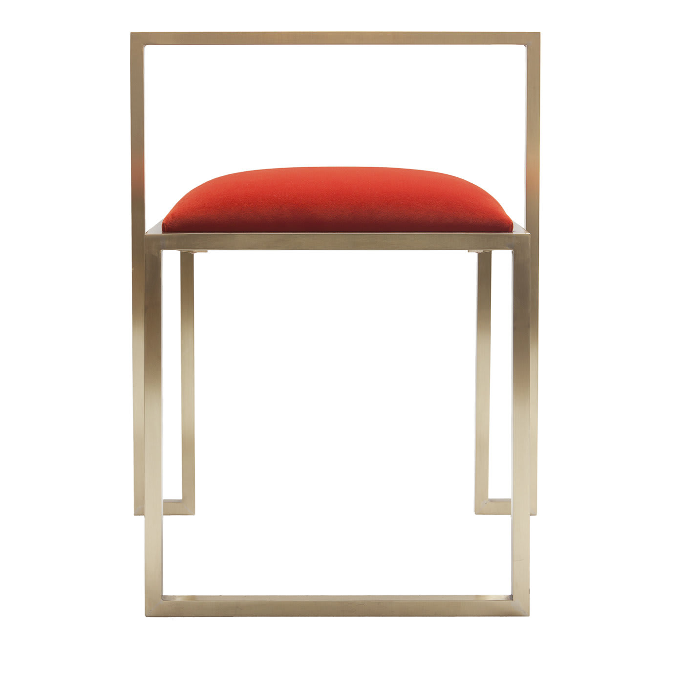 Red Coral Brass Clip Chair - Francesco Della Femina