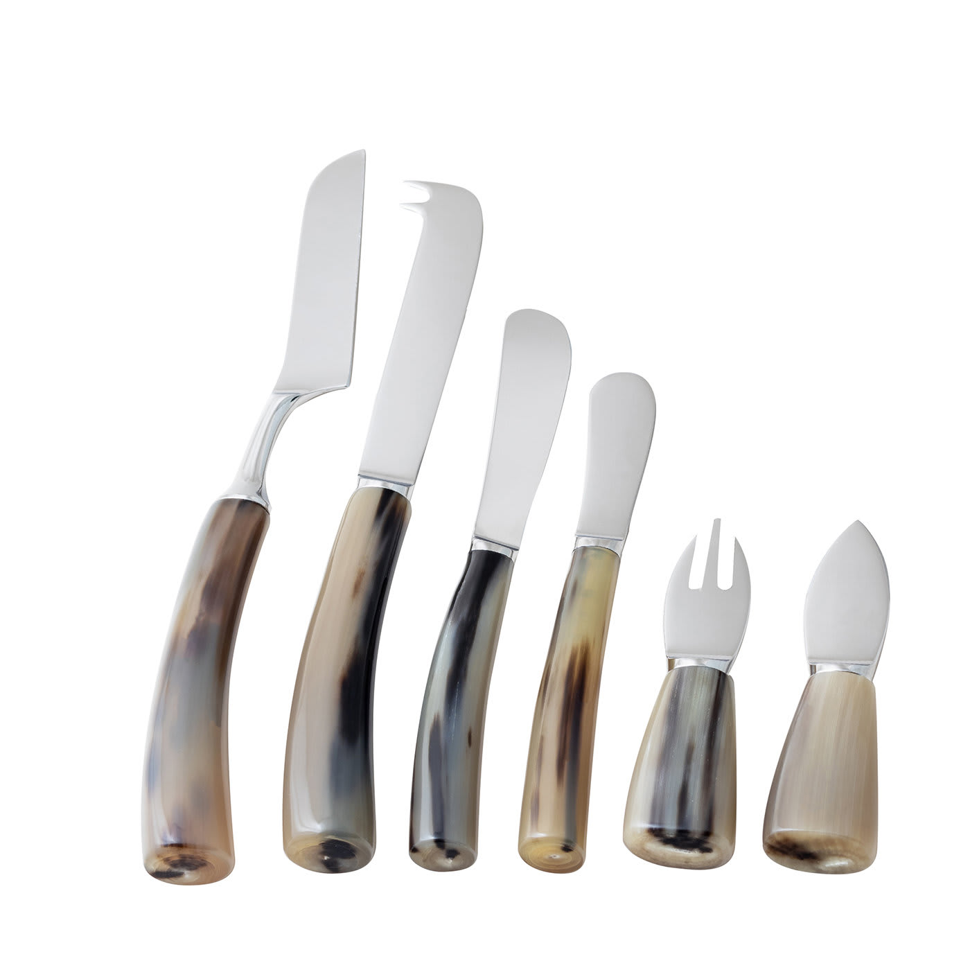 Cheese Cutlery Set in Natural Horn - Zanchi 1952