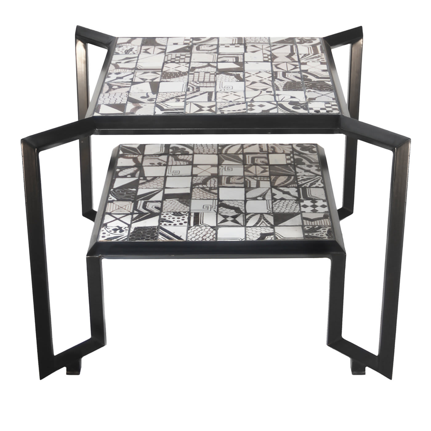 Black and White Spider Mosaic Tile Table - Francesco Della Femina