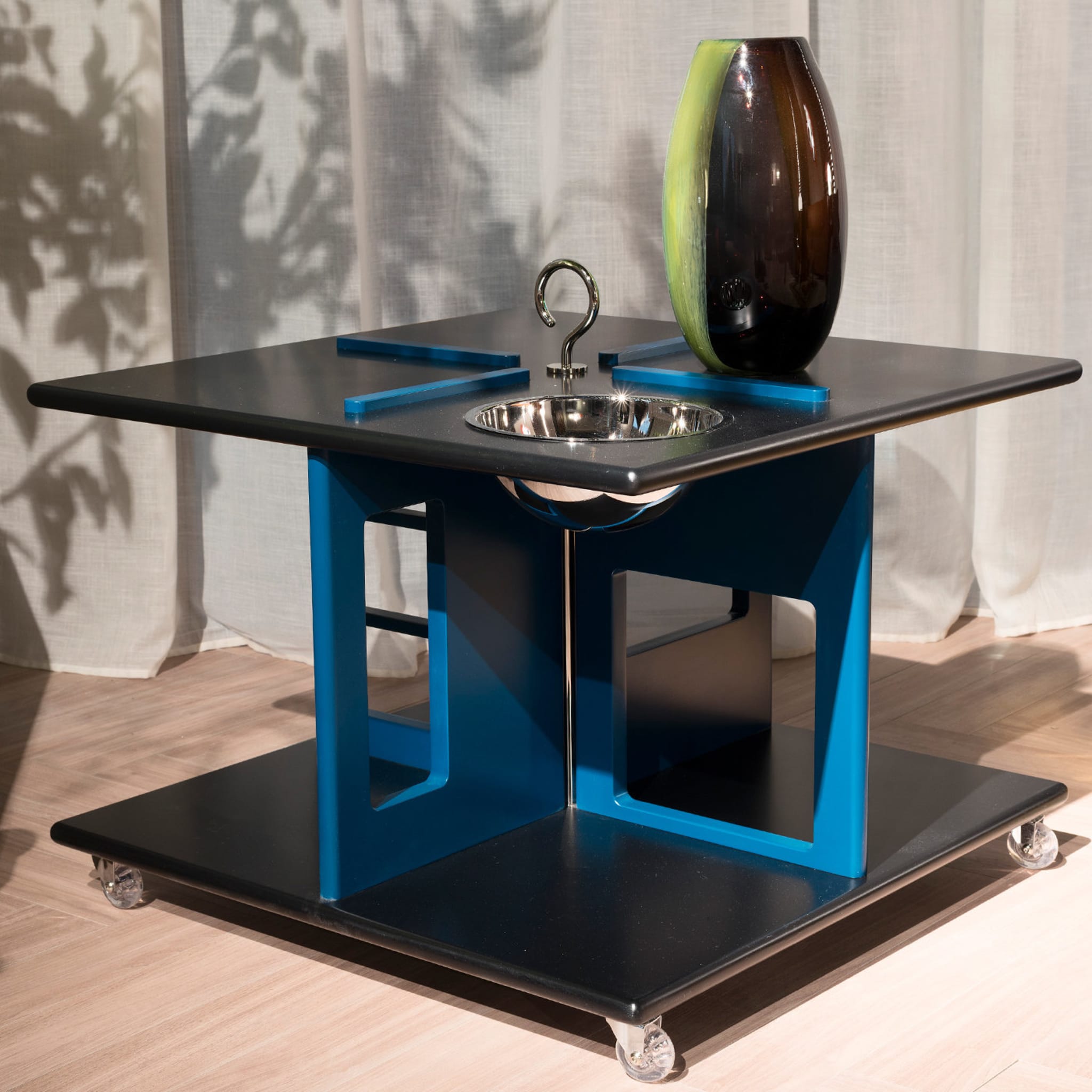 Dr. Za Black and Blue Service Table by CD&Z - Alternative view 1