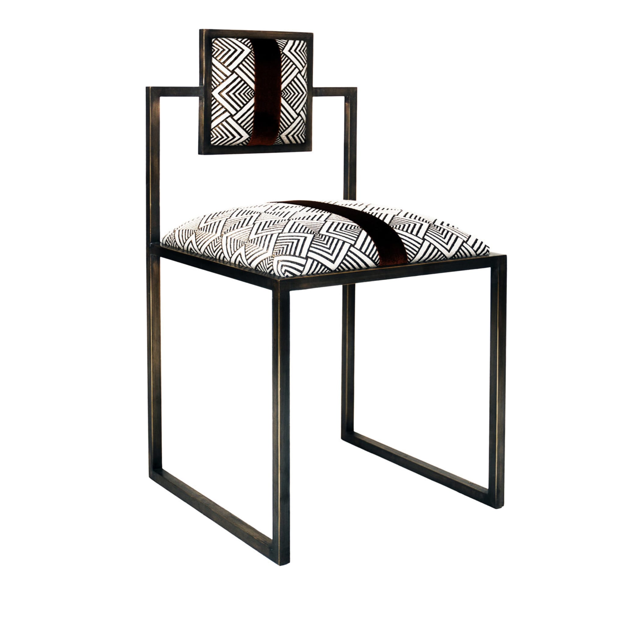 Grigio and Bronze Square Chair - Main view