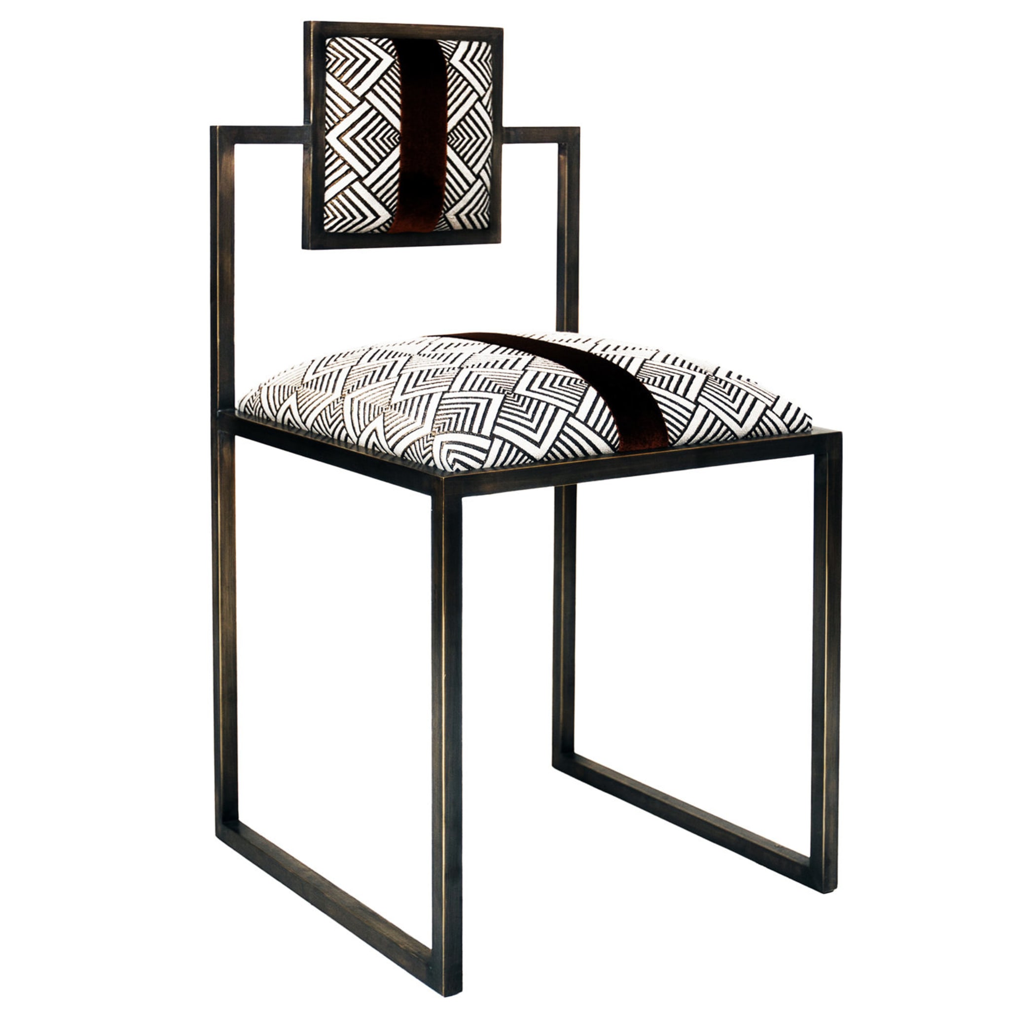 Grigio and Bronze Square Chair - Alternative view 1