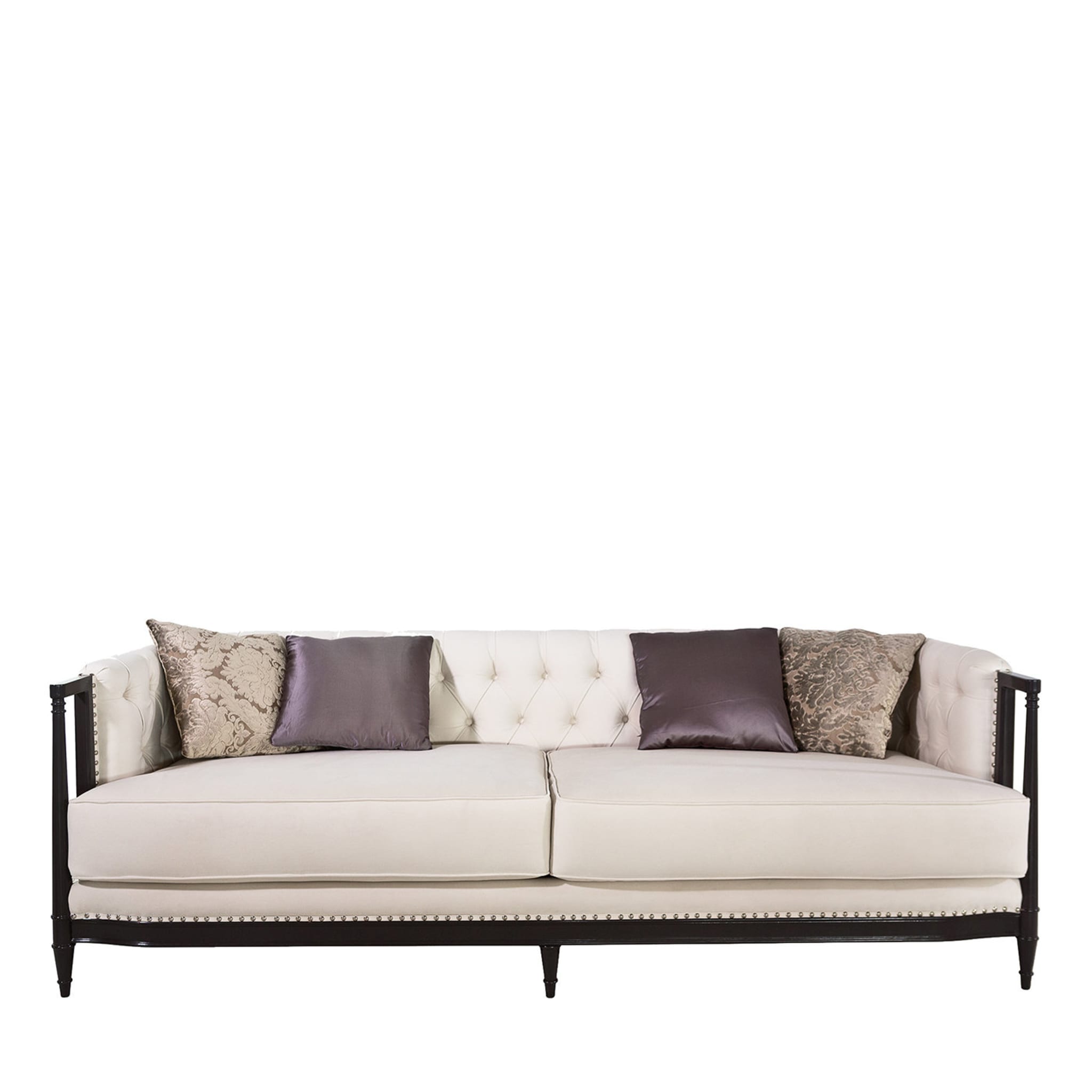 Colonial-Style Beige Sofa - Main view