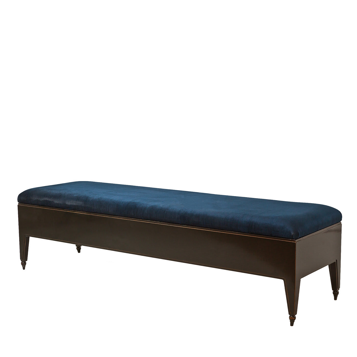 Colonial-Style Blue and Black Bench - Palmobili