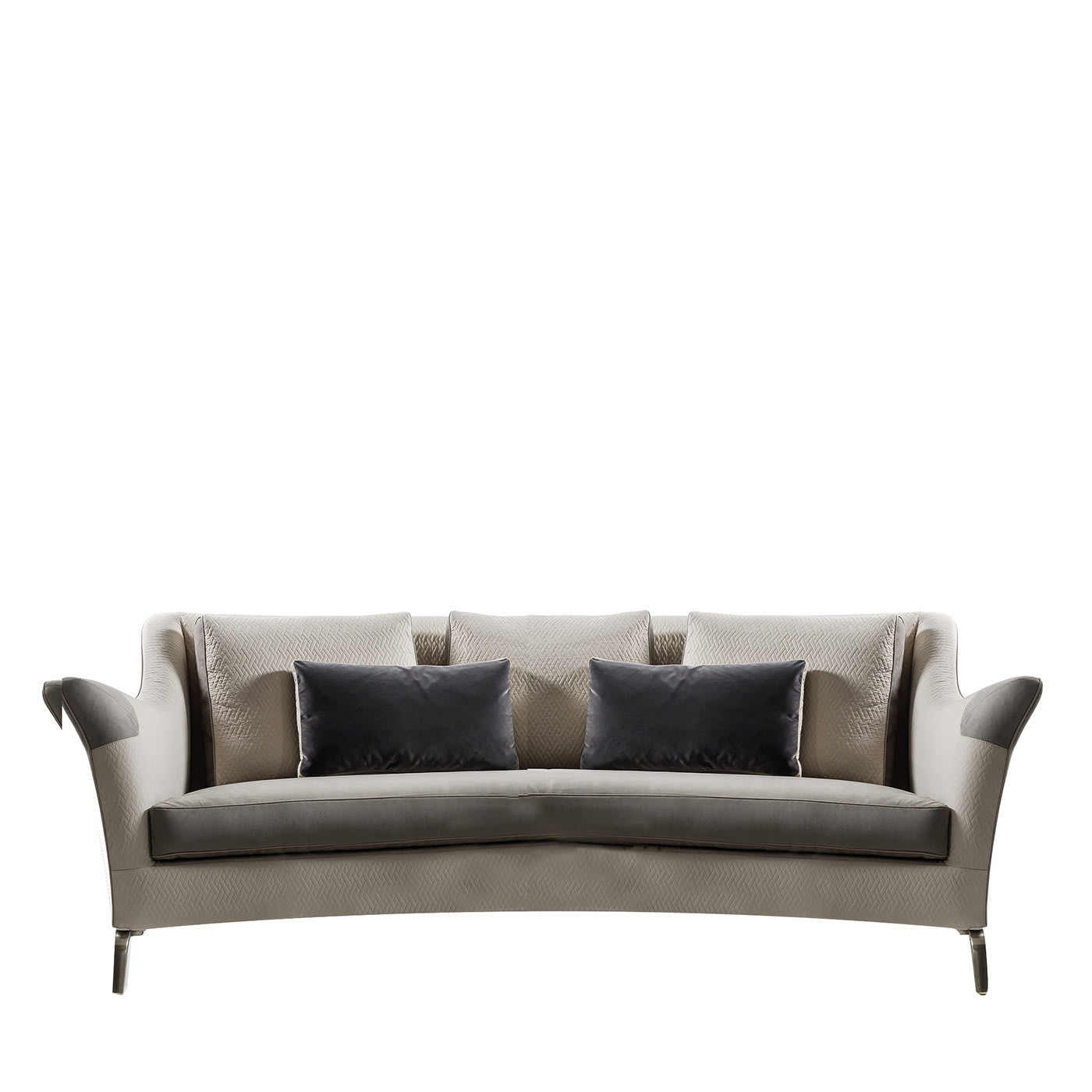 Patterned Beige and Taupe Sofa - Palmobili