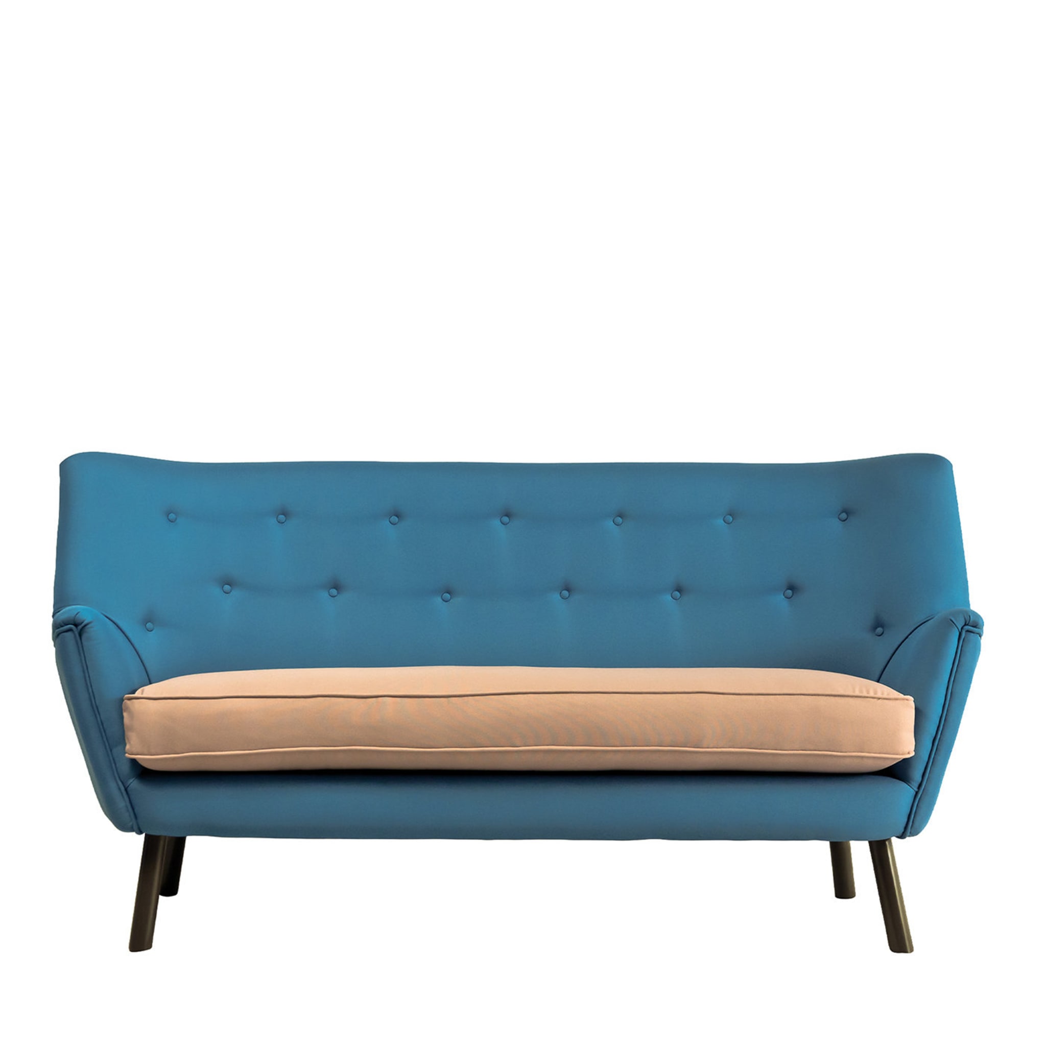 Blue and Beige Sofa - Main view