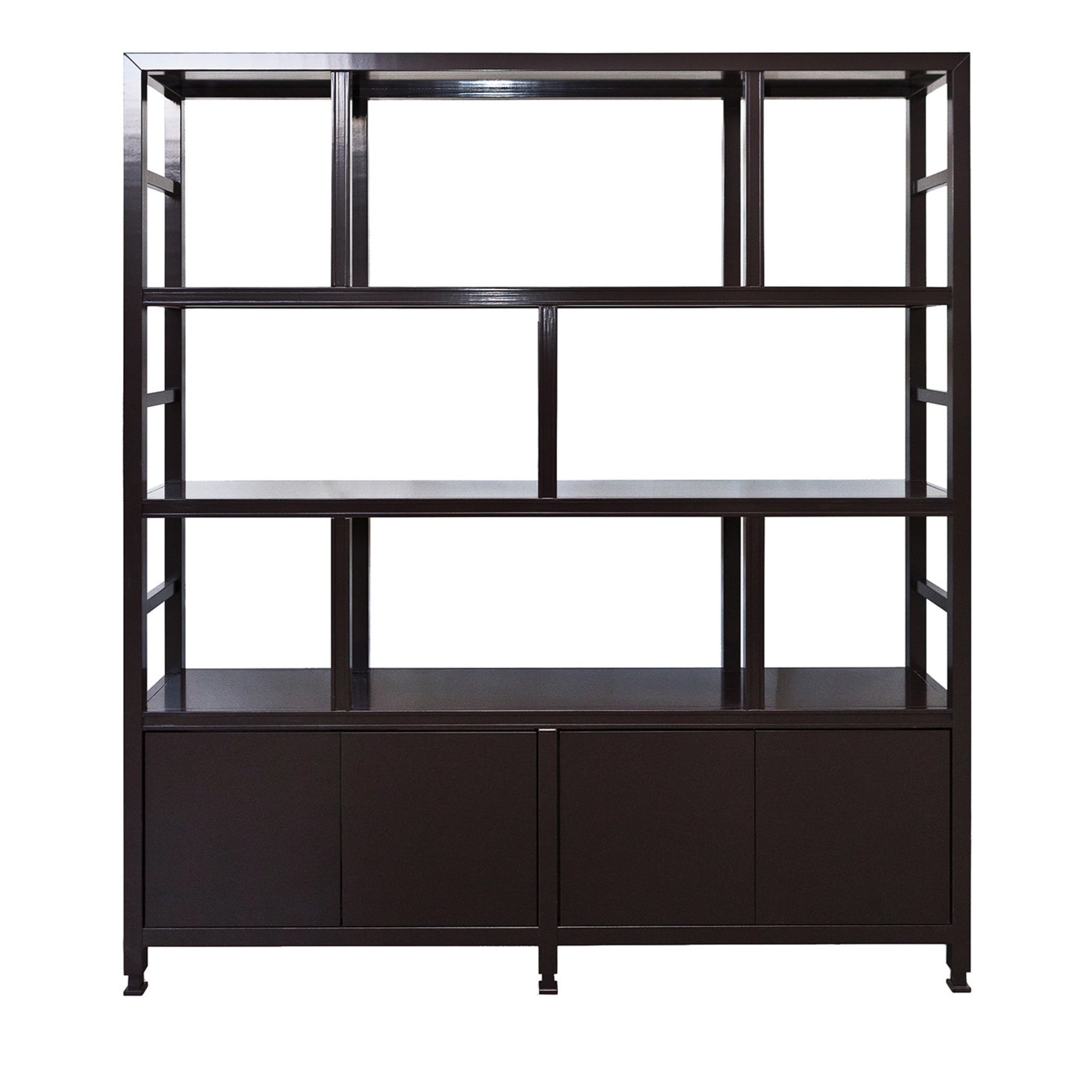 Colonial-Style Black Tulipwood Bookcase - Main view
