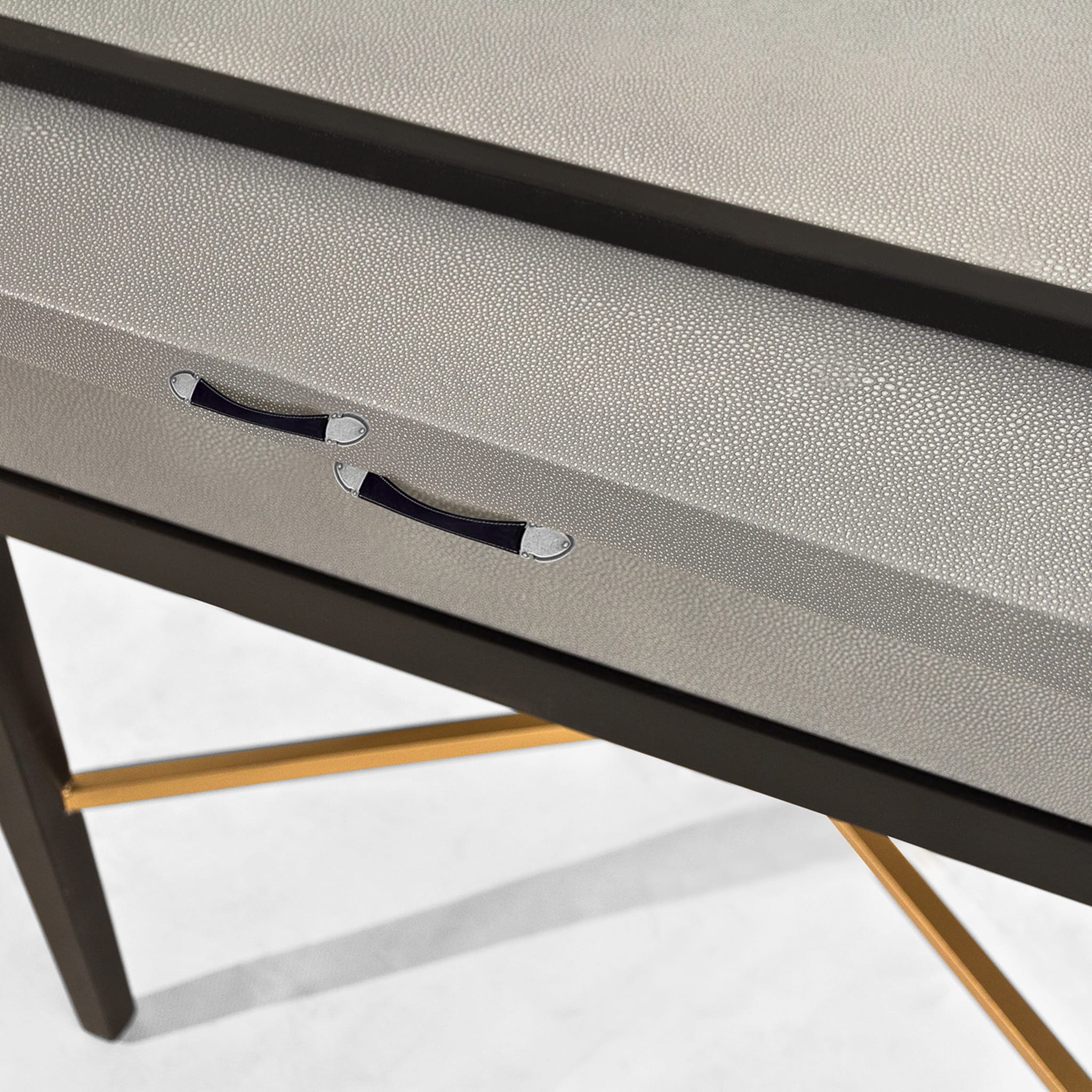 Contemporary Gray and Black Nightstand - Alternative view 1