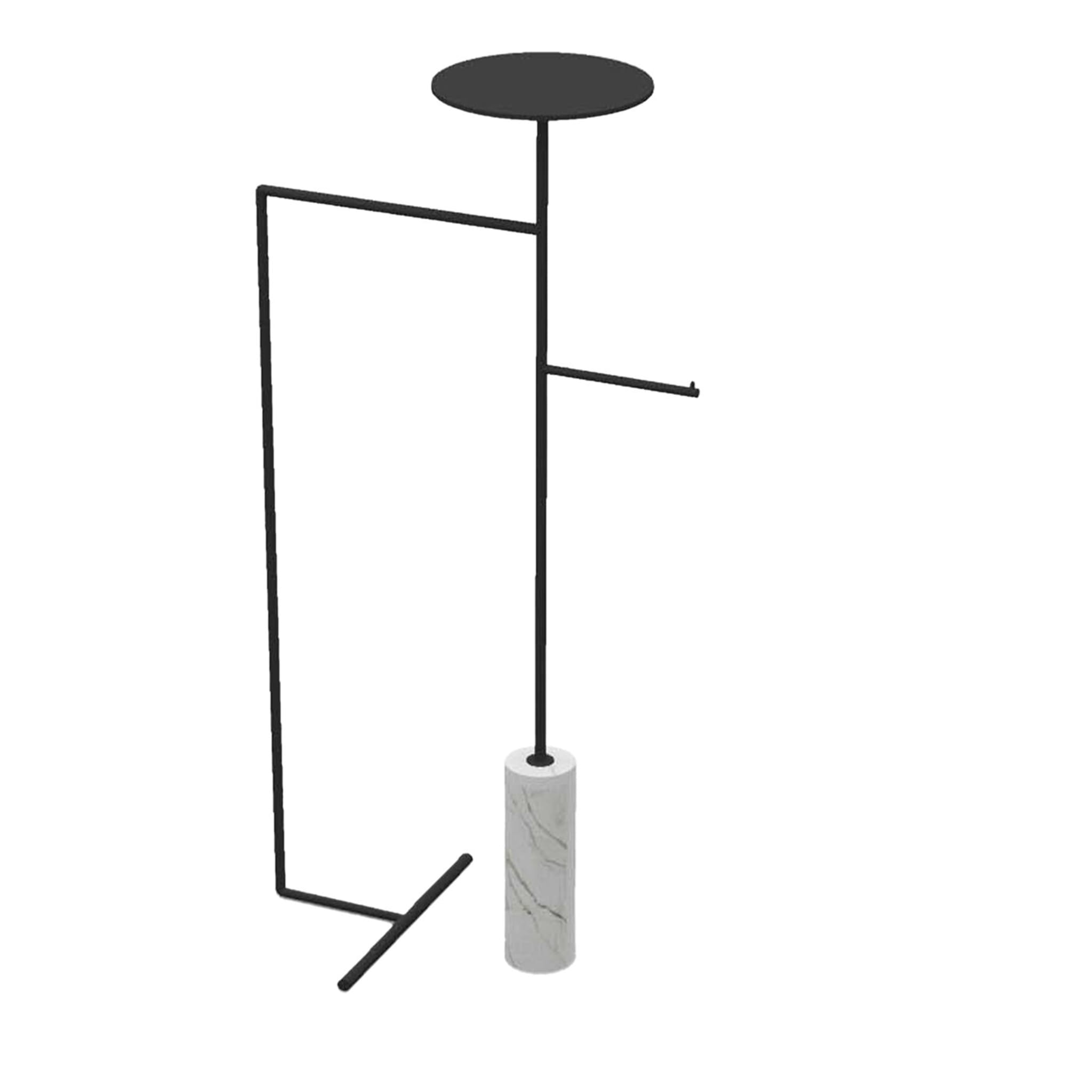 Stelo White Carrara and Black Coat Hanger with Stand - Main view