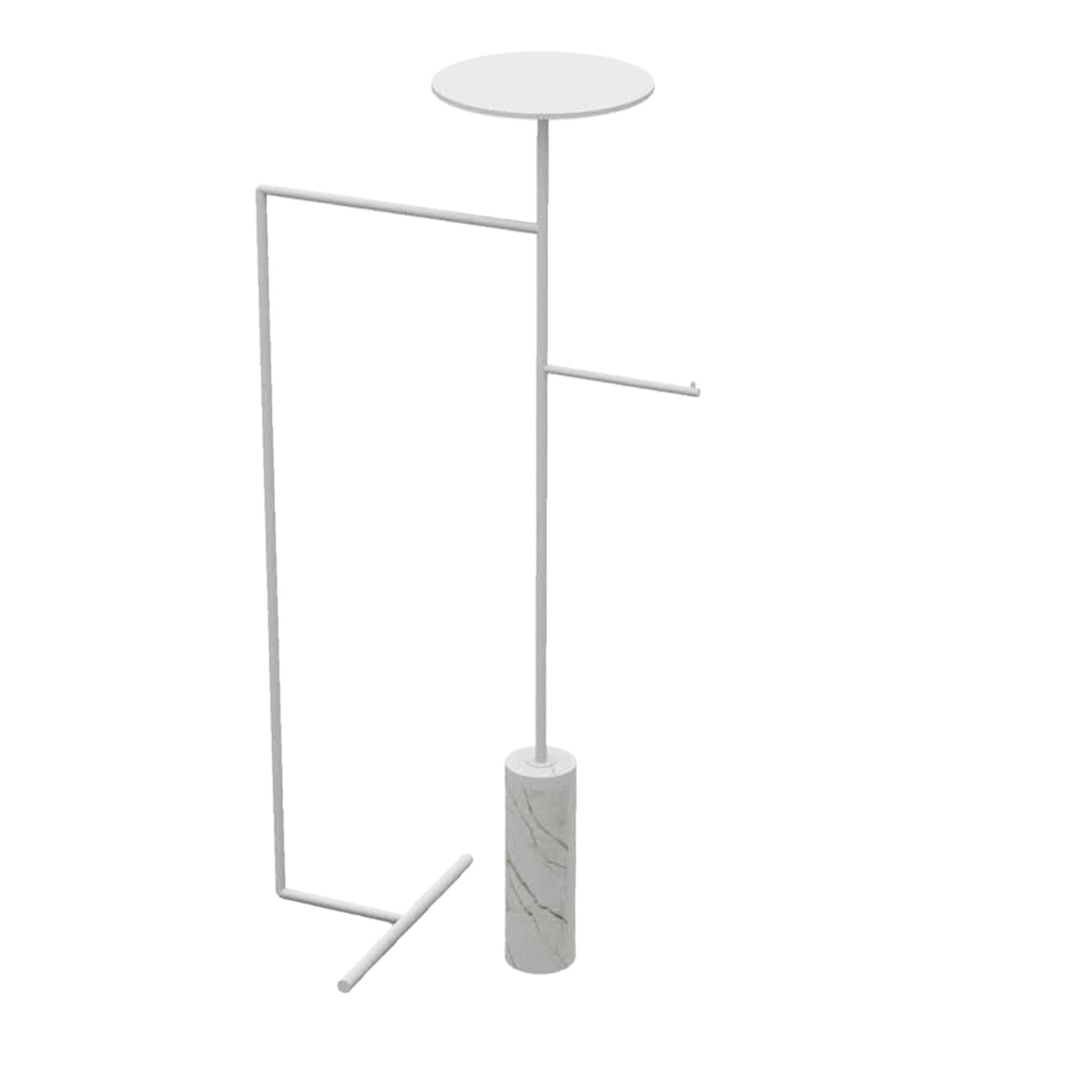 Stelo White Carrara and White Coat Hanger with Stand - Main view