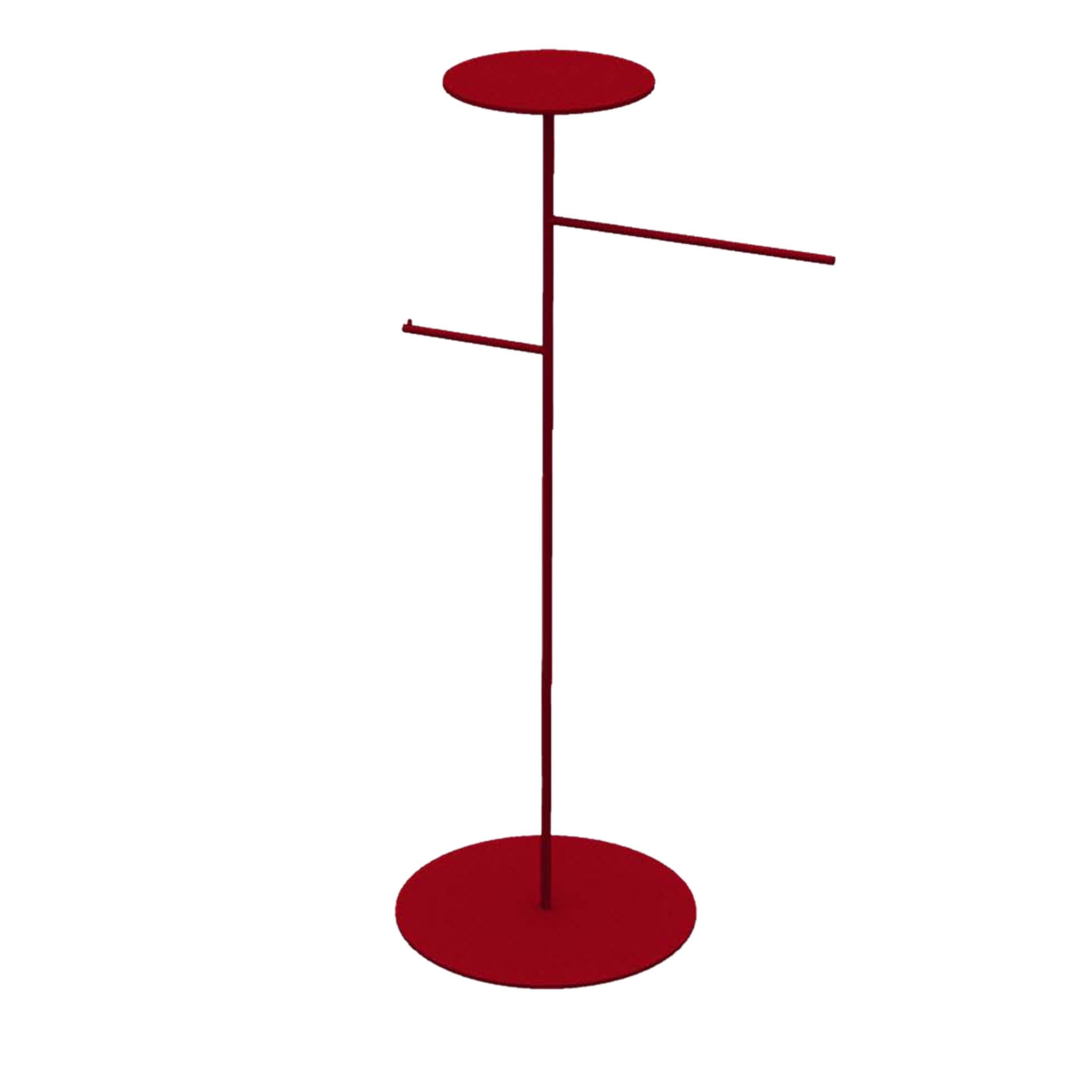 Stelo Red Coat Hanger and Object Rack - Main view