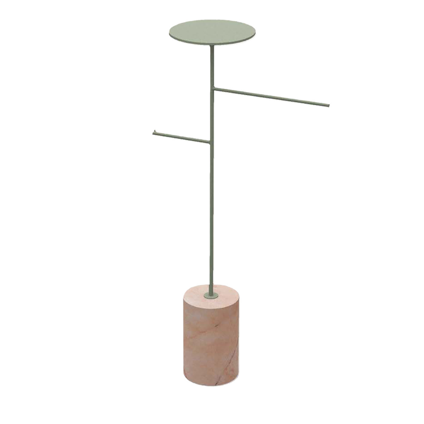 Stelo Pink Portogallo and Green Coat Hanger and Object Rack - Nunzia Ponsillo