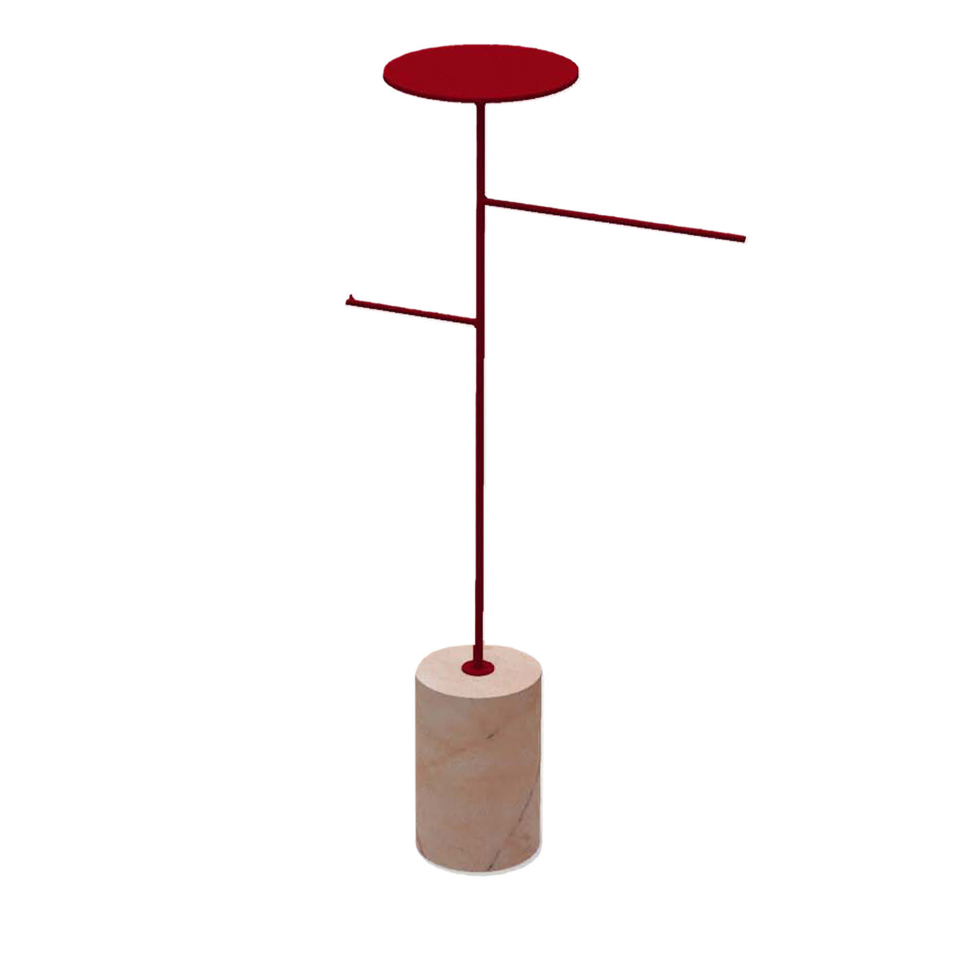 Stelo Pink Portogallo and Red Coat Hanger and Object Rack - Nunzia Ponsillo