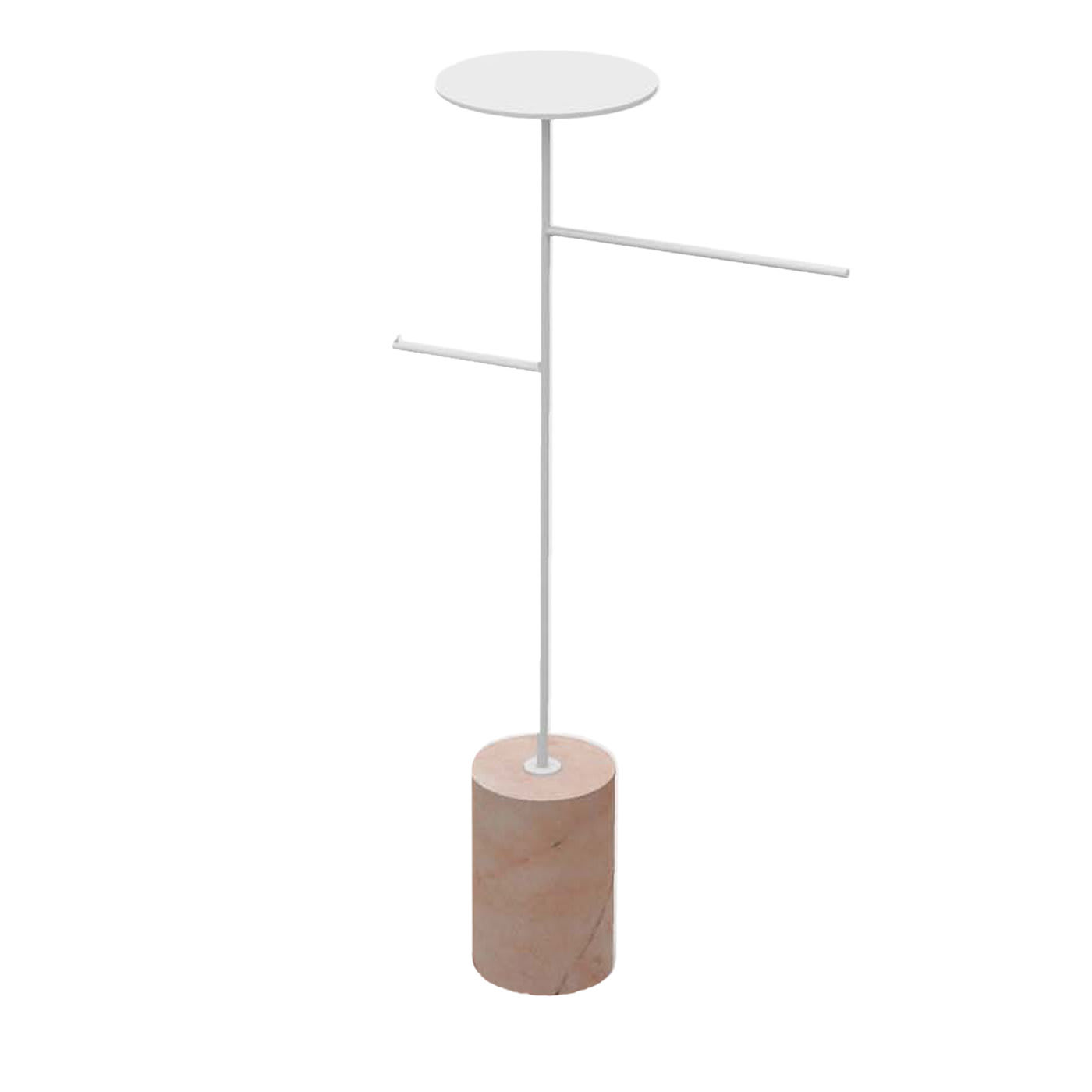 Stelo Pink Portogallo and White Coat Hanger and Object Rack - Nunzia Ponsillo