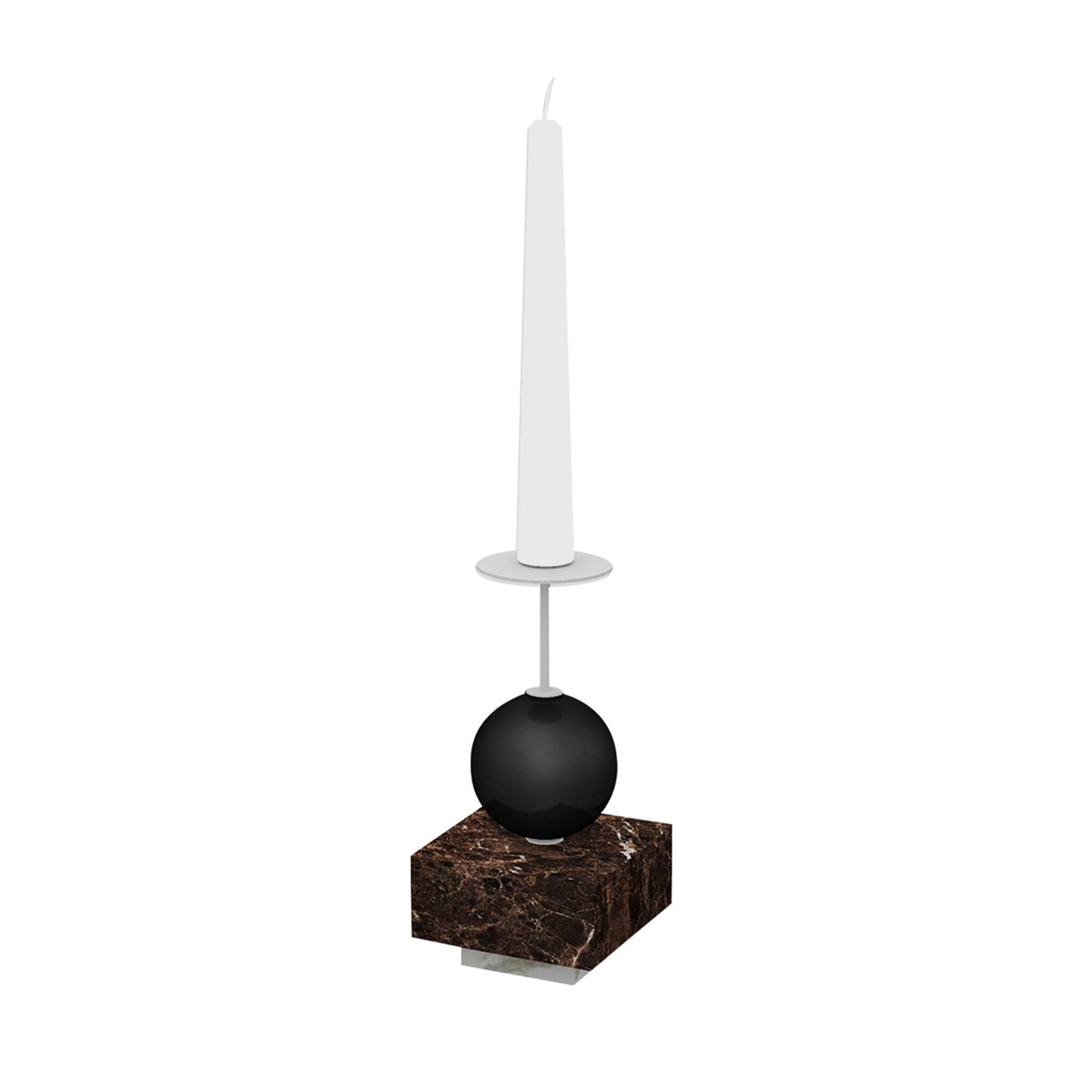 Raccontami Emperador Dunkel, Schwarz und Weiß Kerzenständer - Hauptansicht