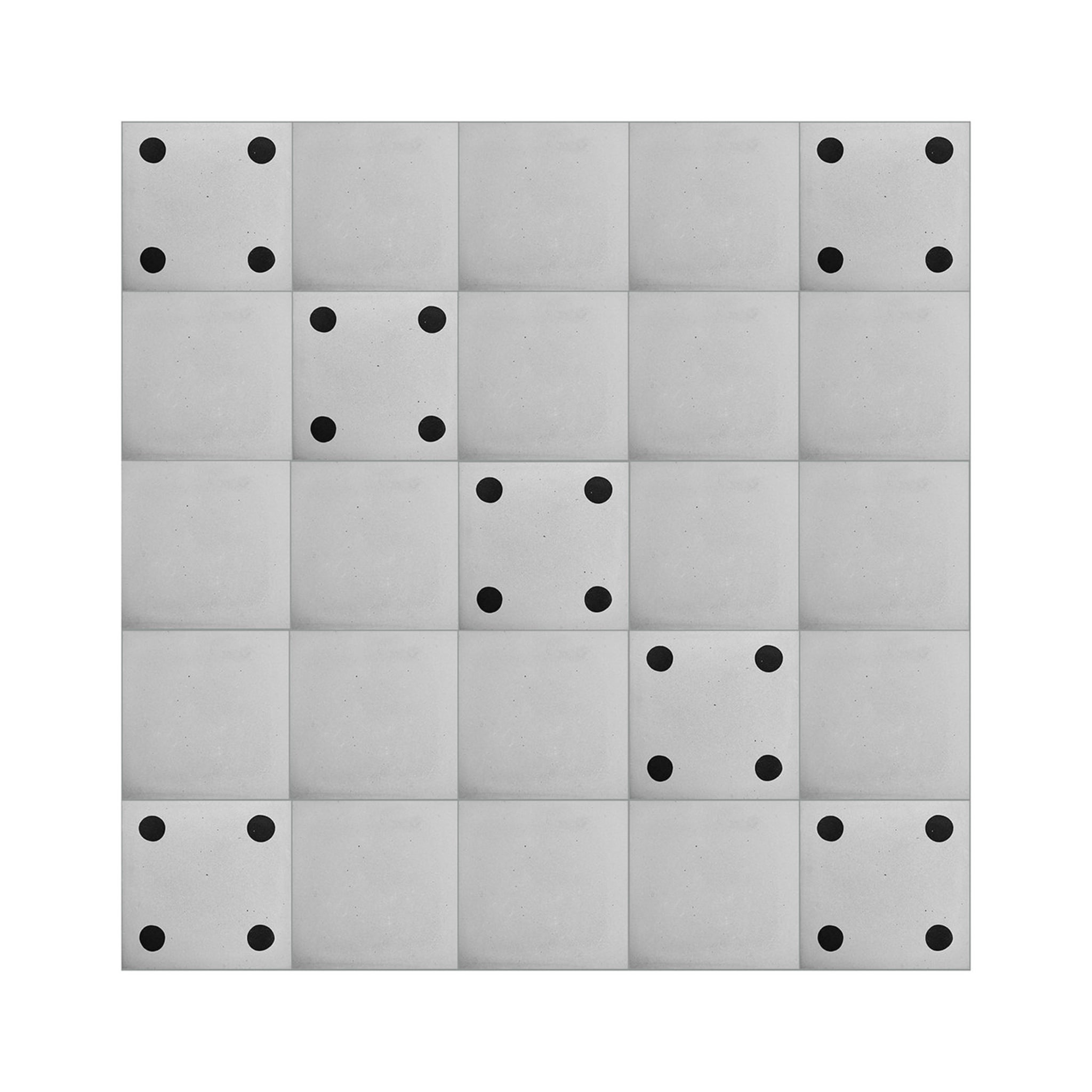 Piastrella in cemento tradizionale III con cornice bianca di Vincenzo D'Alba - Set di 4 - Vista alternativa 3