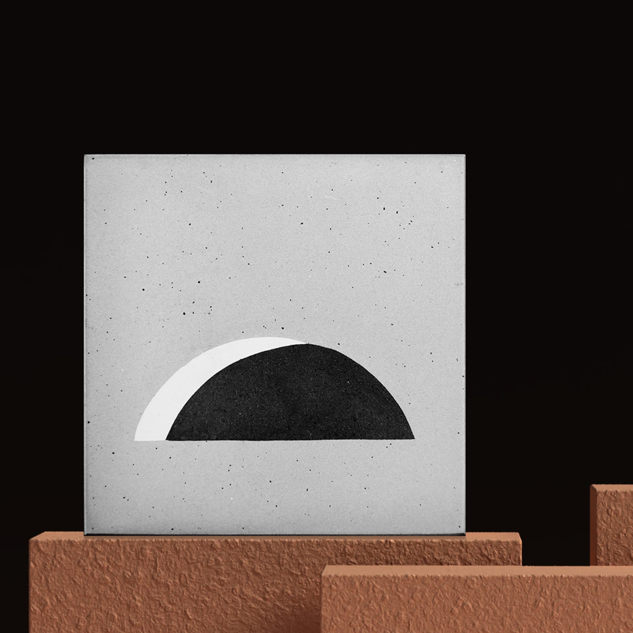 Piastrella in cemento tradizionale I con cornice bianca di Vincenzo D'Alba - Set di 4 - Vista alternativa 5