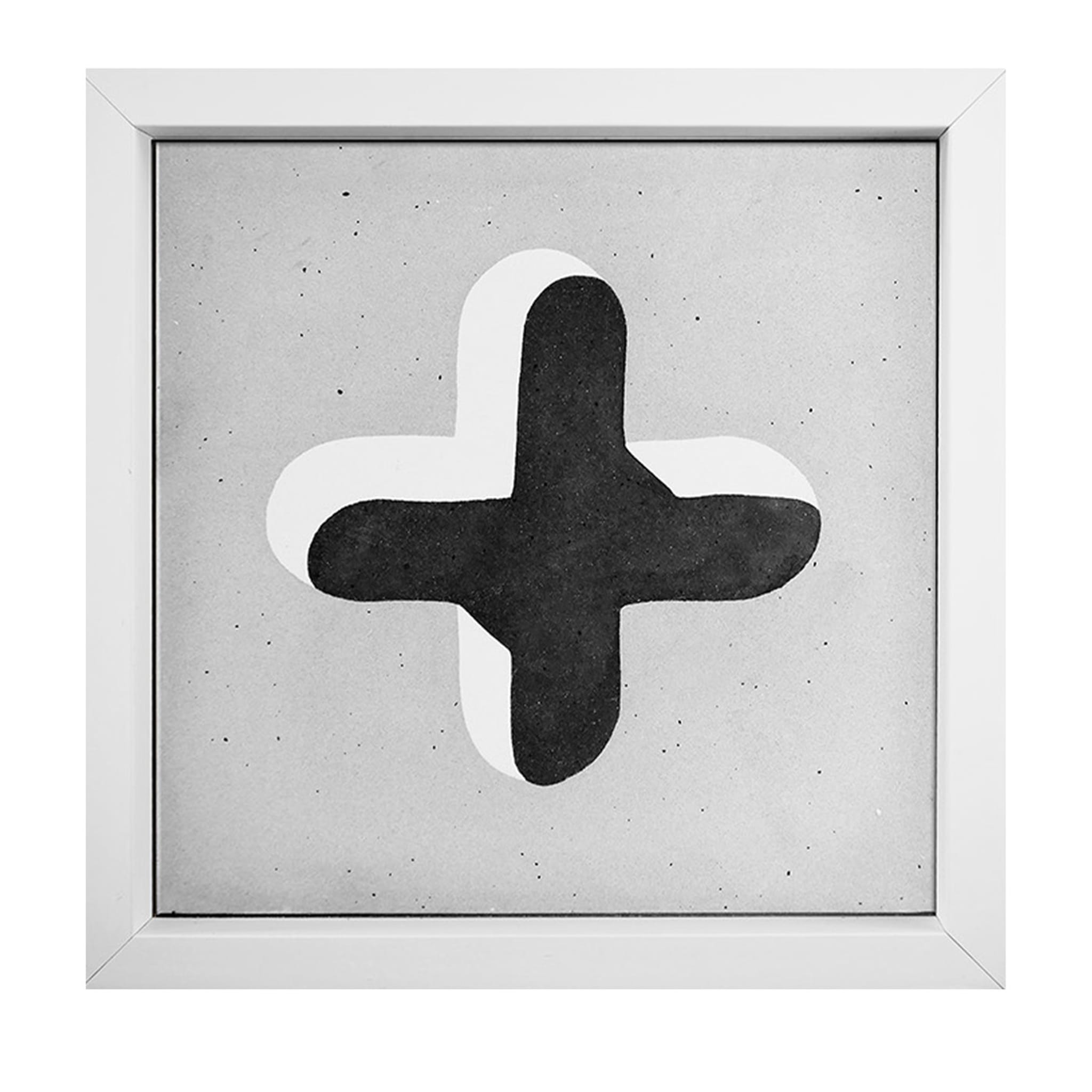 Azulejo de cemento tradicional IV con marco blanco de Vincenzo D'Alba - Juego de 4 - Vista principal