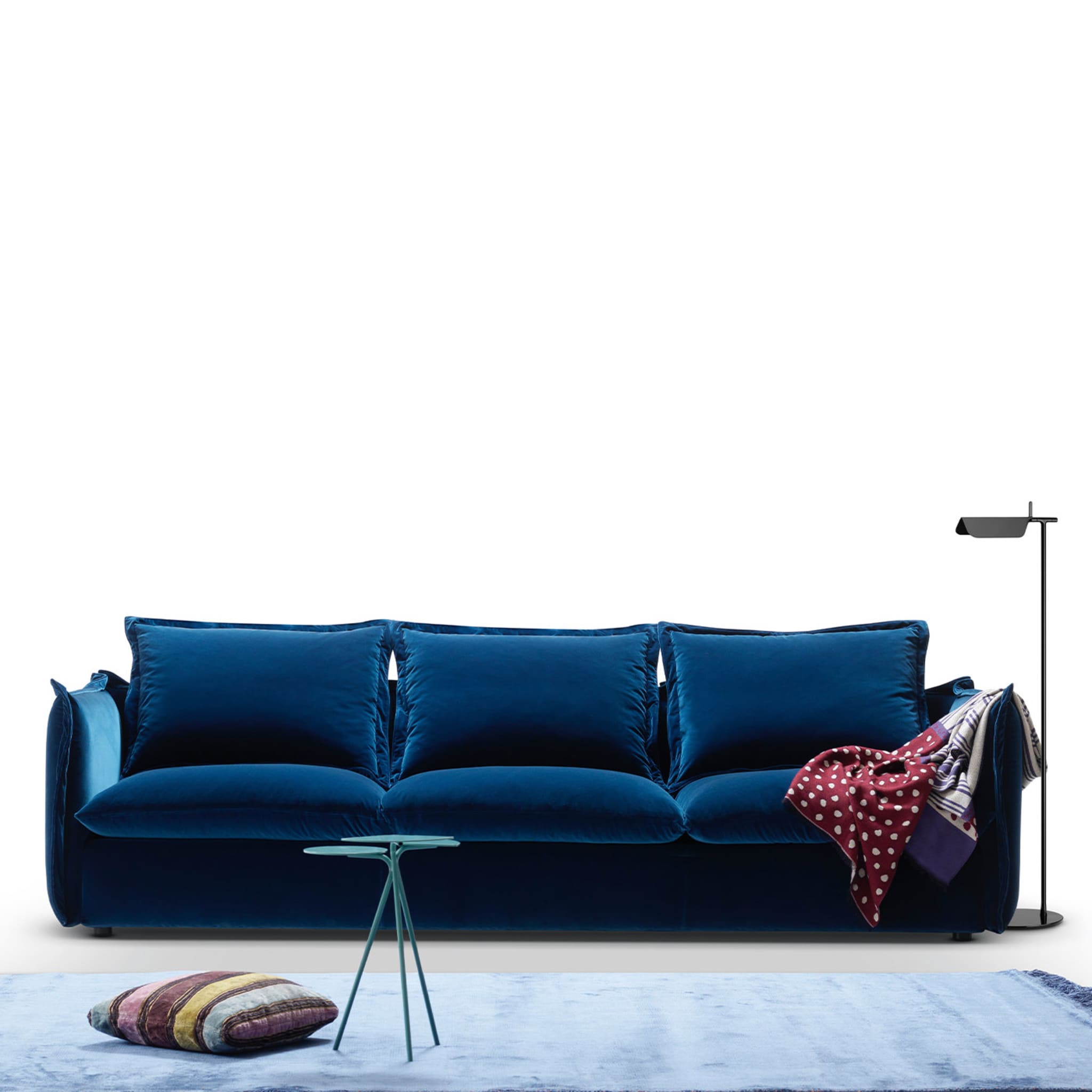 Knit Midnight-Blue Sofa by Enrico Cesana - Alternative view 1