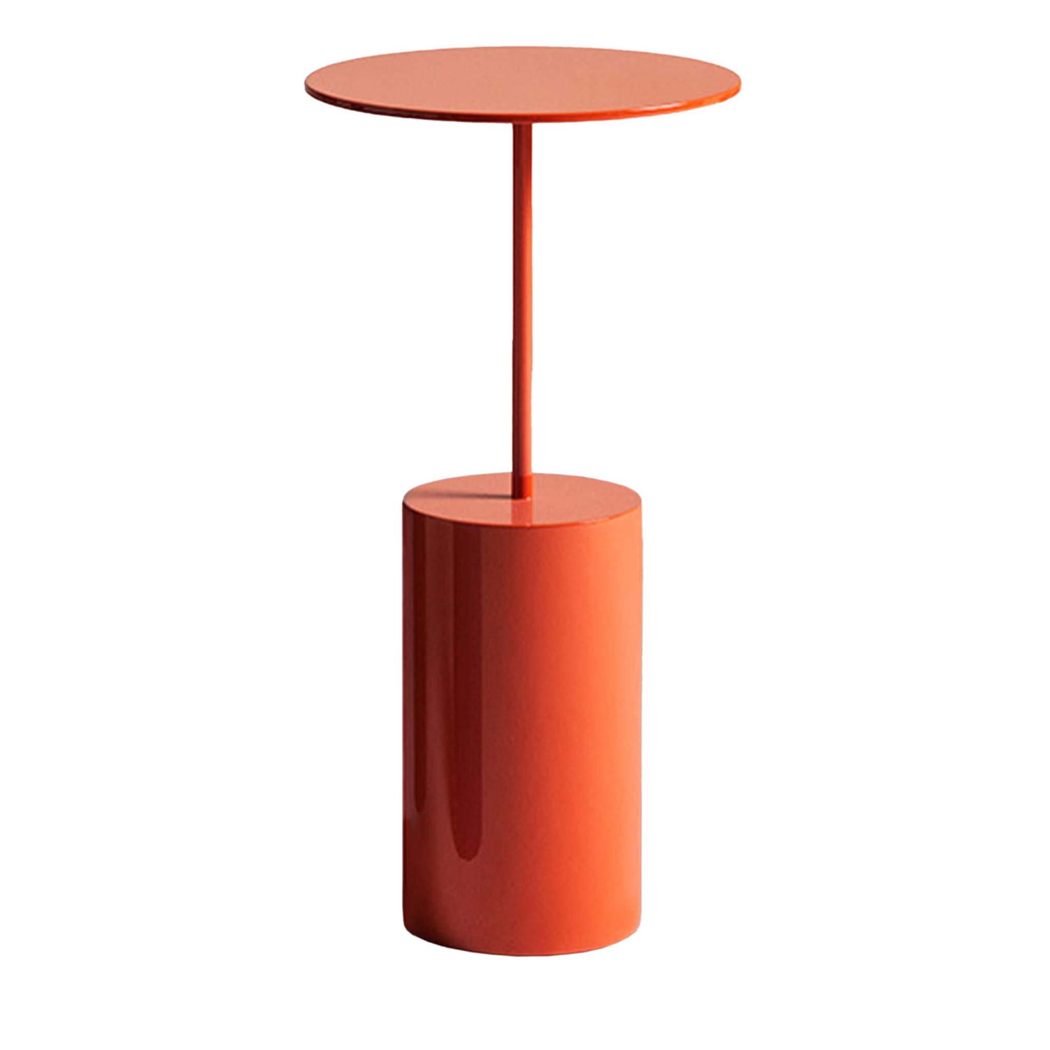 Cocktail Round Orange Side Table by Angeletti Ruzza - Main view