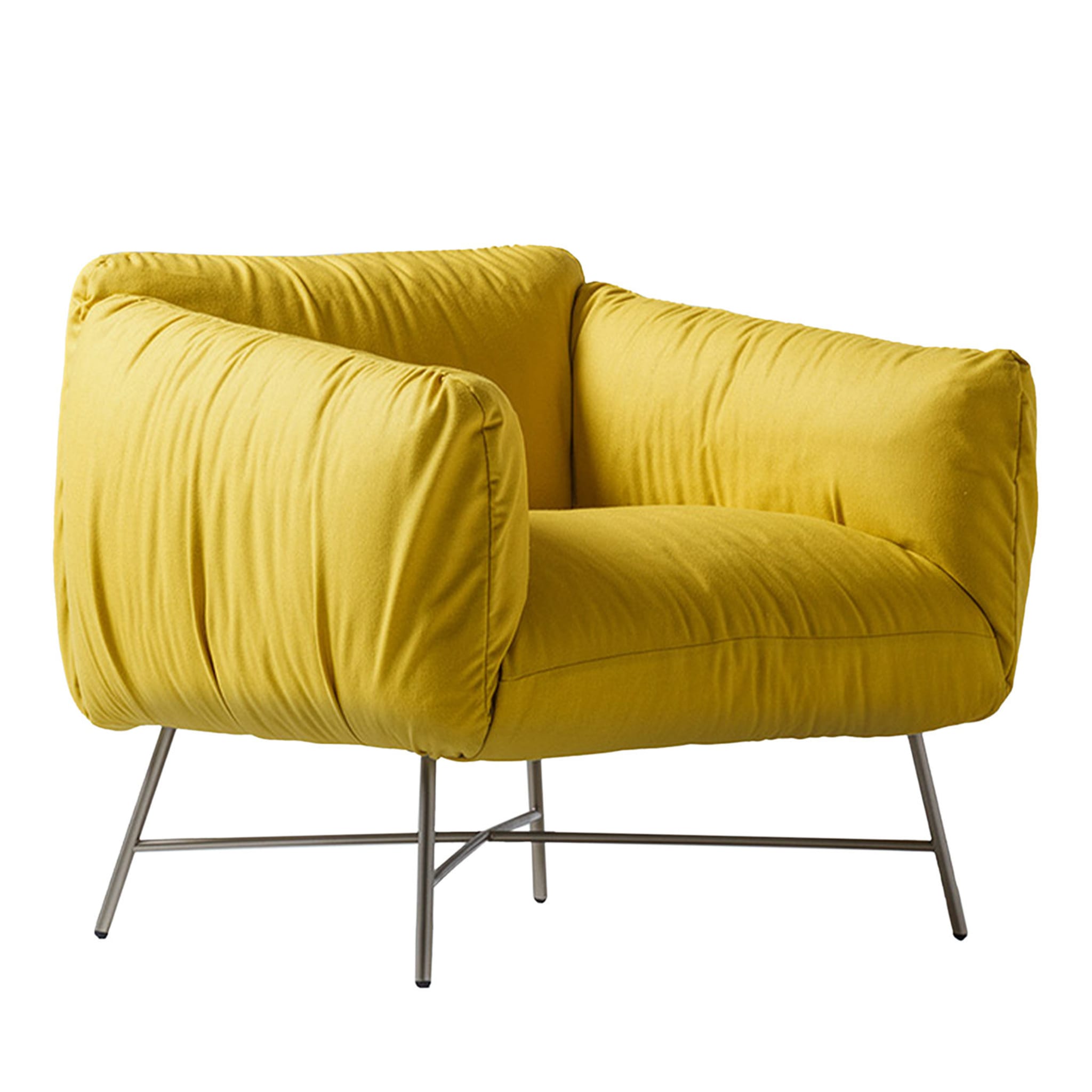 Jolie Yellow Armchair by Angeletti Ruzza - Main view