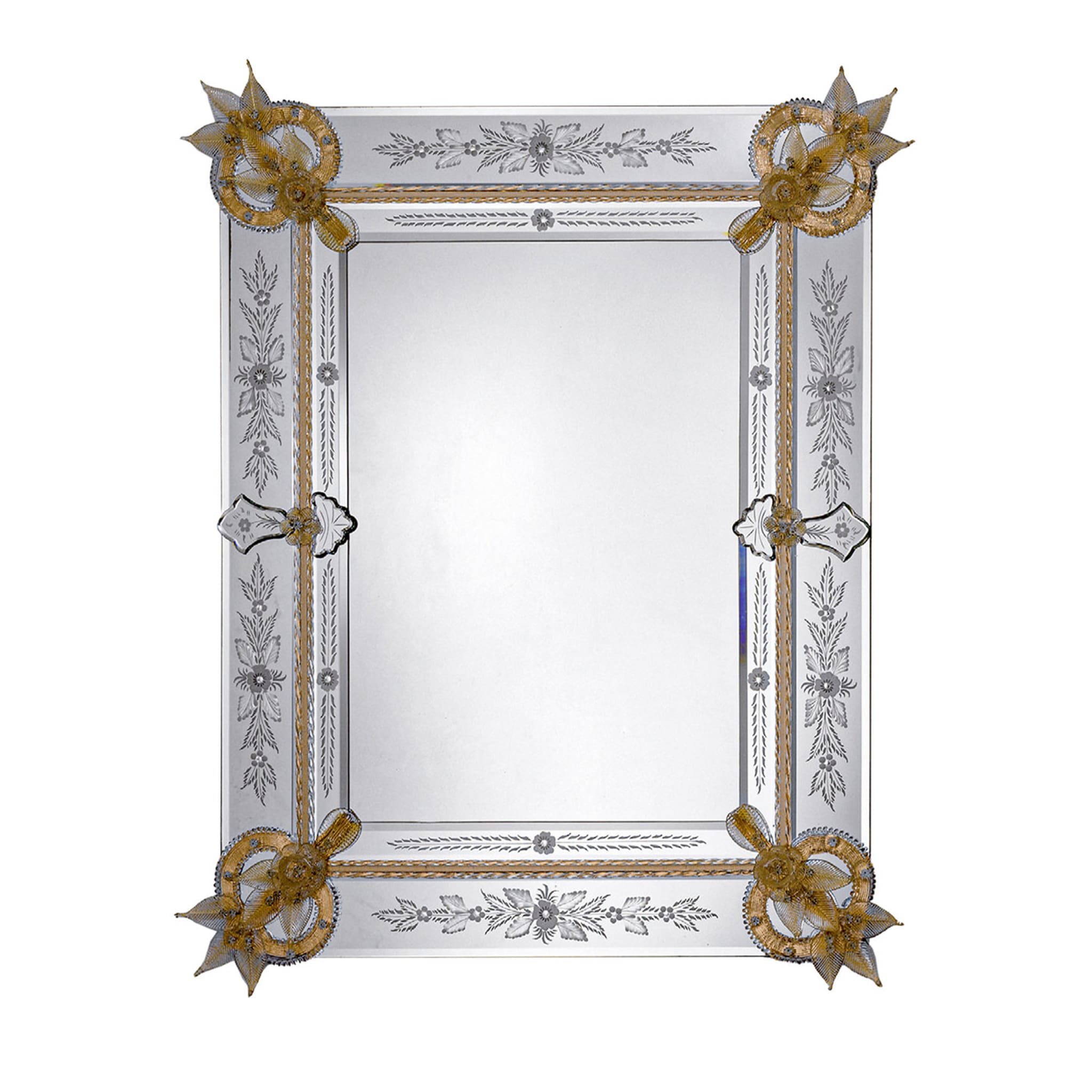 Espejo rectangular de cristal de Murano Santi - Vista principal