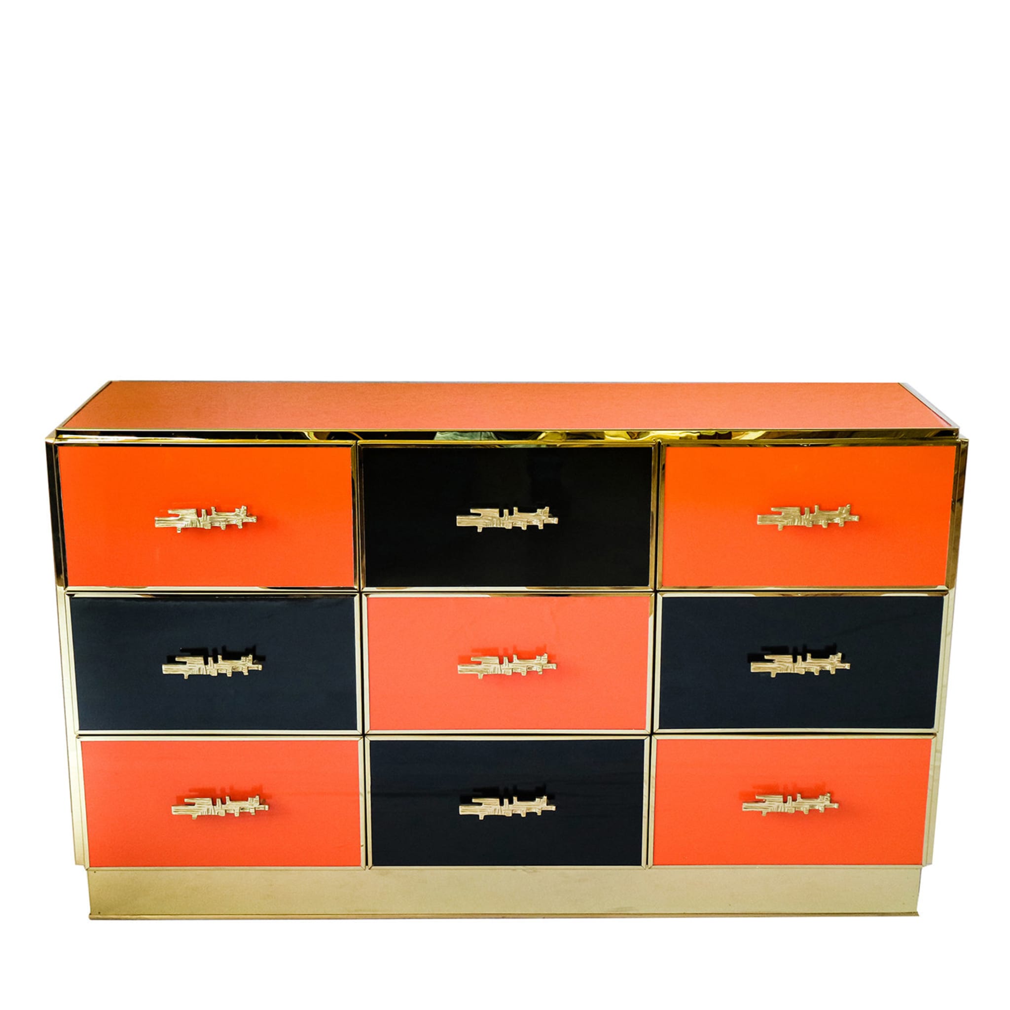 Black and Orange Chest of Drawers - Main view