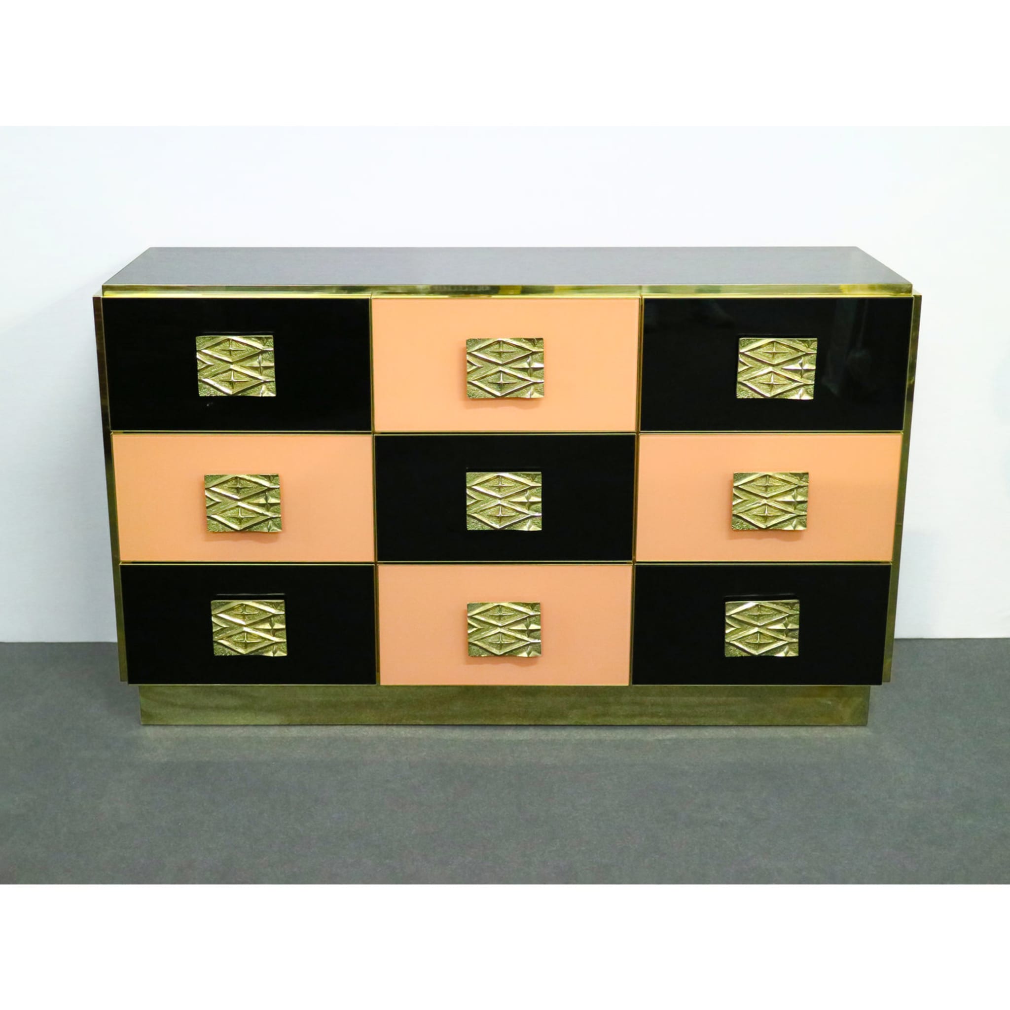 Brass and Wood Chest of Drawers - Alternative view 1