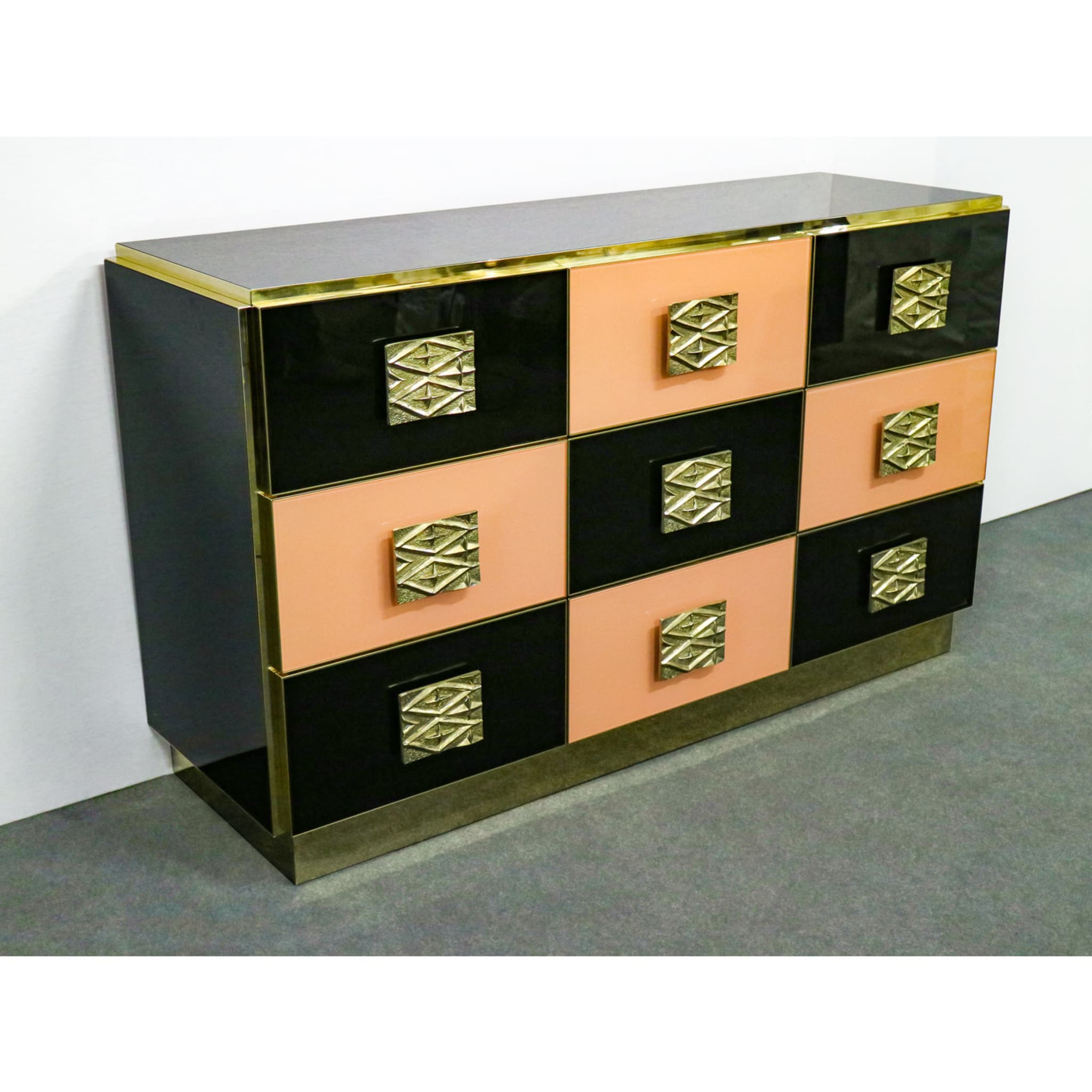 Brass and Wood Chest of Drawers - Alternative view 2