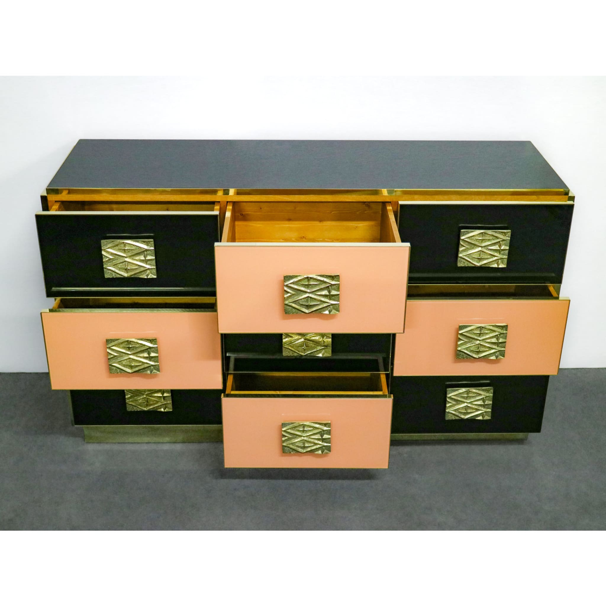 Brass and Wood Chest of Drawers - Alternative view 3