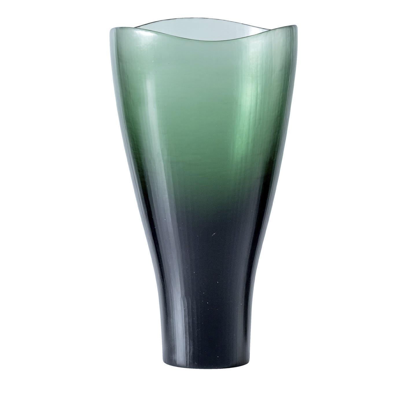 Battuto River Green Vase #2 - Venini