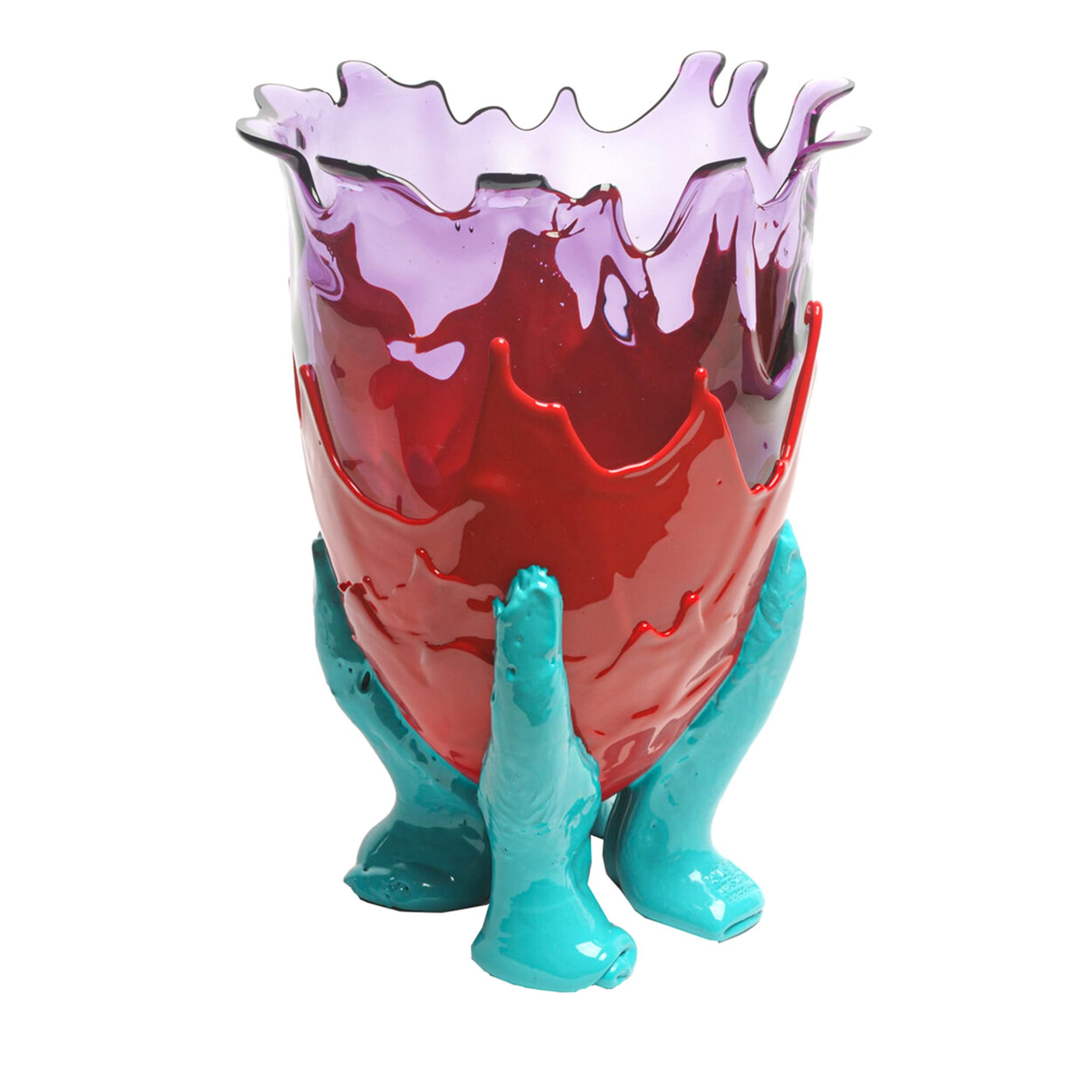 Vaso grande trasparente Extracolor di Gaetano Pesce - Vista principale