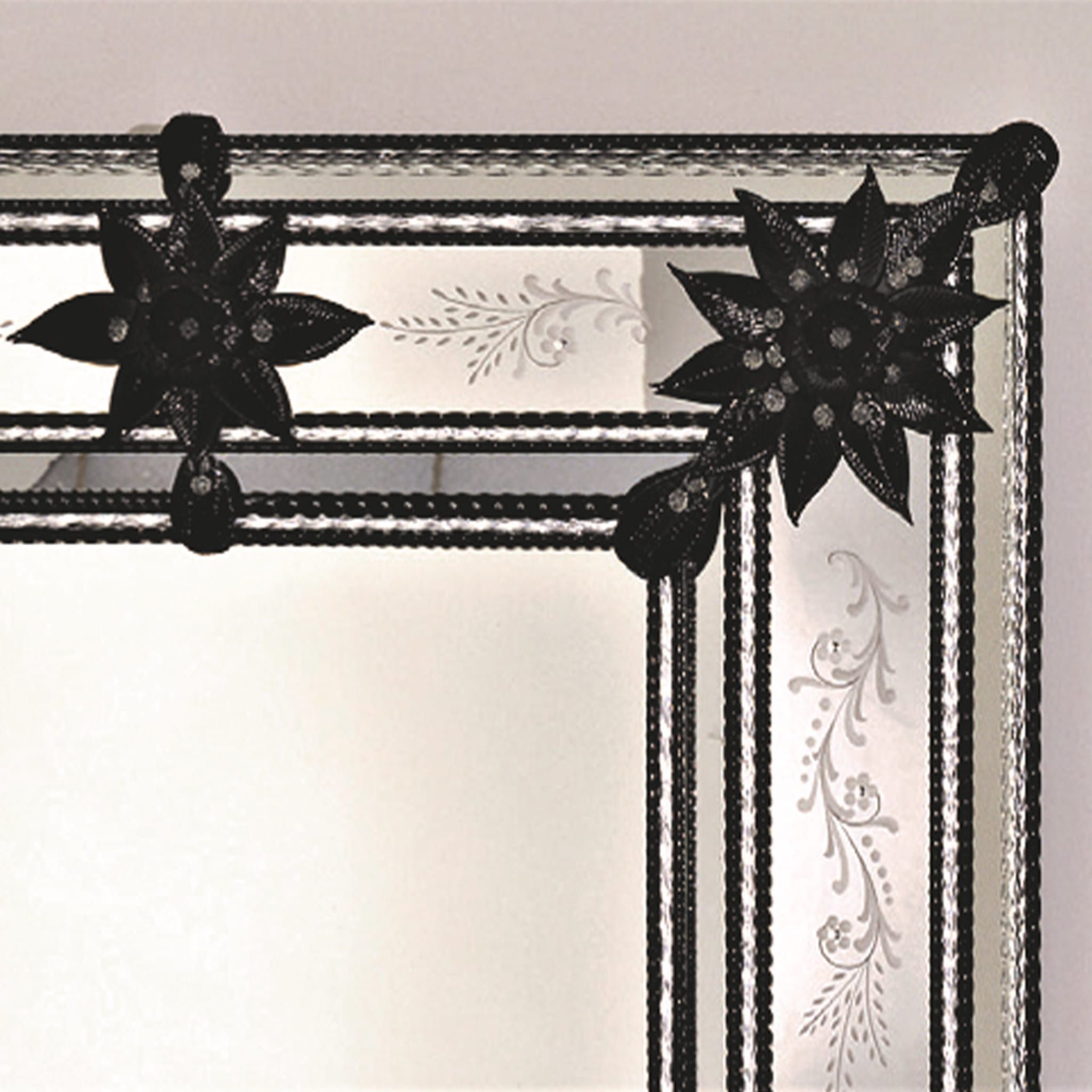 Espejo Bellini de cristal de Murano en estilo veneciano - Vista alternativa 1
