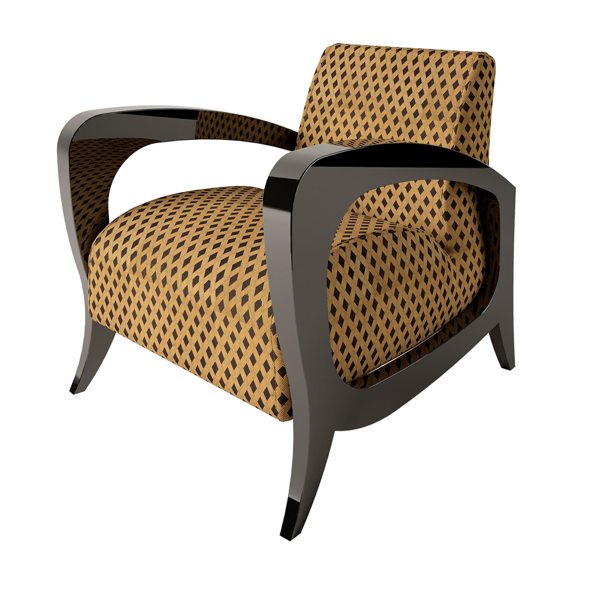 Shelly Black and Yellow Armchair by Giannella Ventura - Alternative view 1