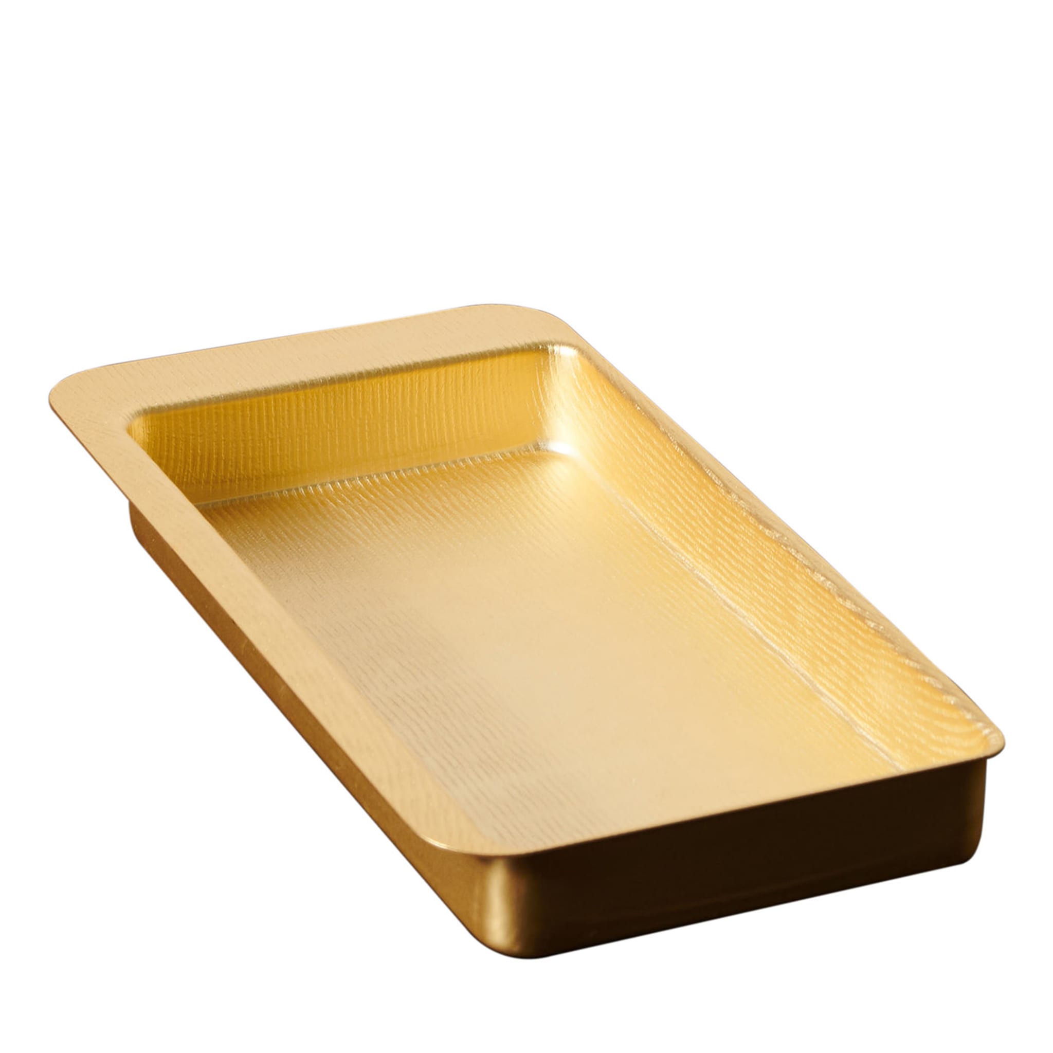 Firenze Rectangular Gold Empty Pocket Tray - Main view