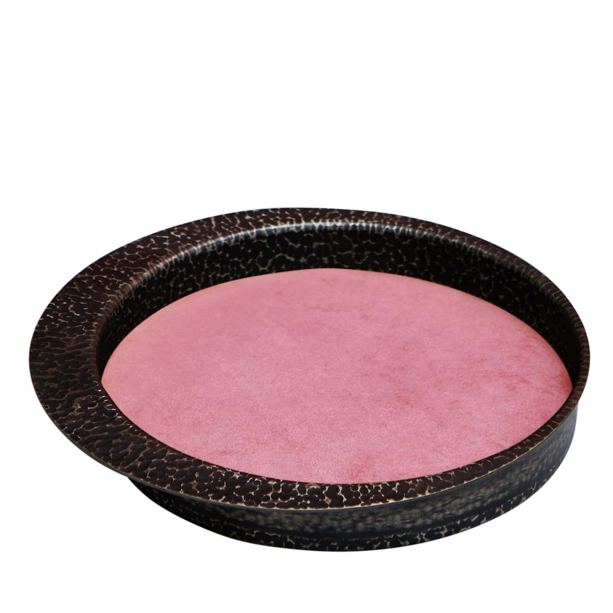 Firenze Round Burnished and Pink Empty Pocket Tray - Main view