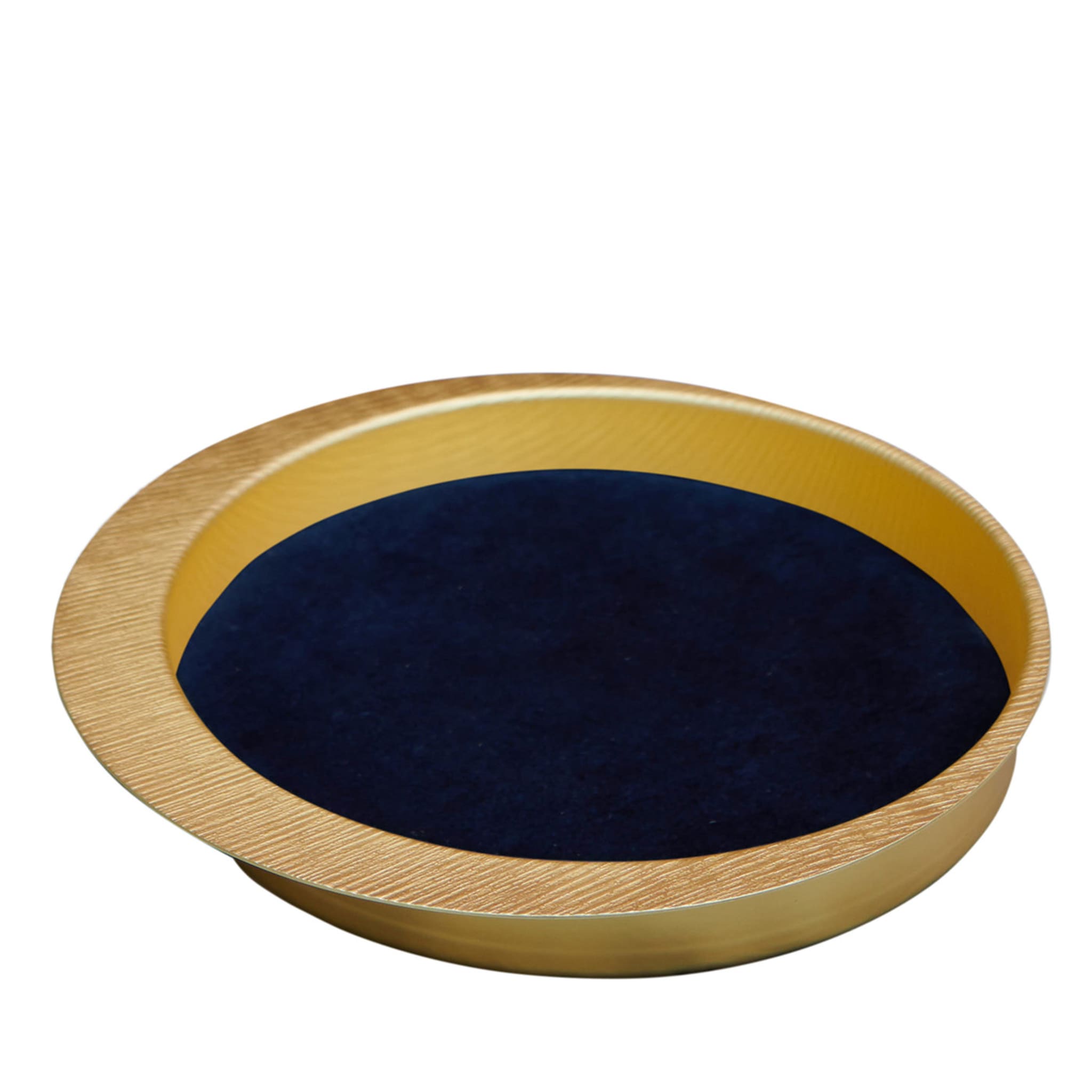 Firenze Round Gold and Blue Empty Pocket Tray - Main view