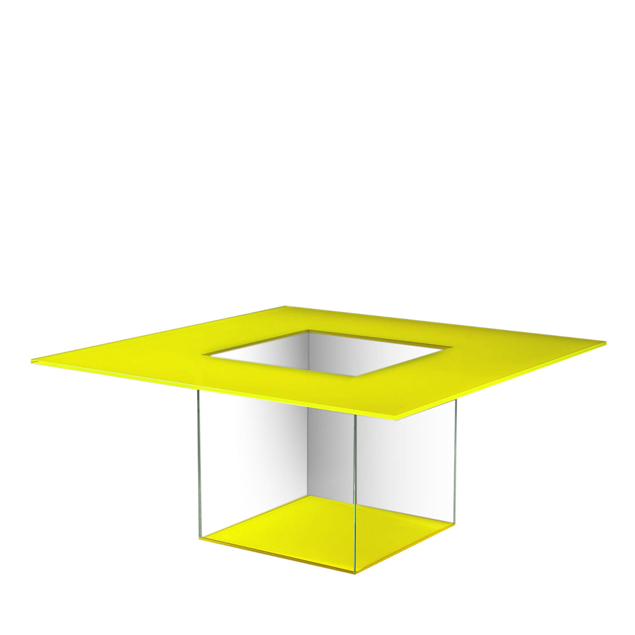 Table de salle à manger Icaro Quadro Yellow de Daniele Merini - Vue principale