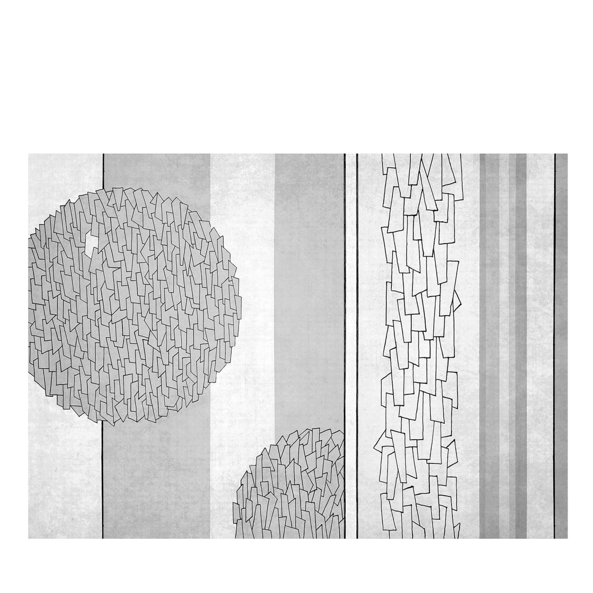 Papier peint texturé aux formes géométriques - Vue principale