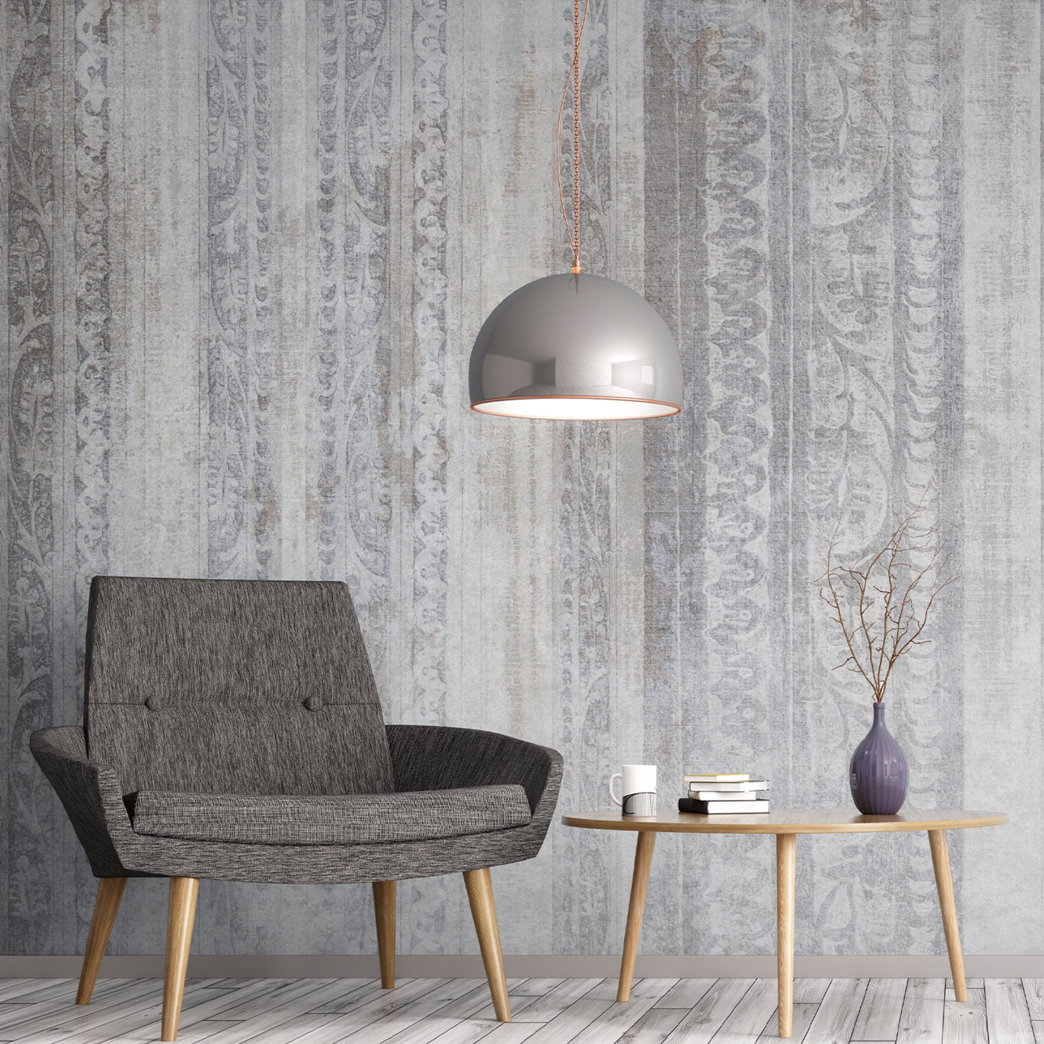 Gray Textured Wallpaper - Alternative view 1