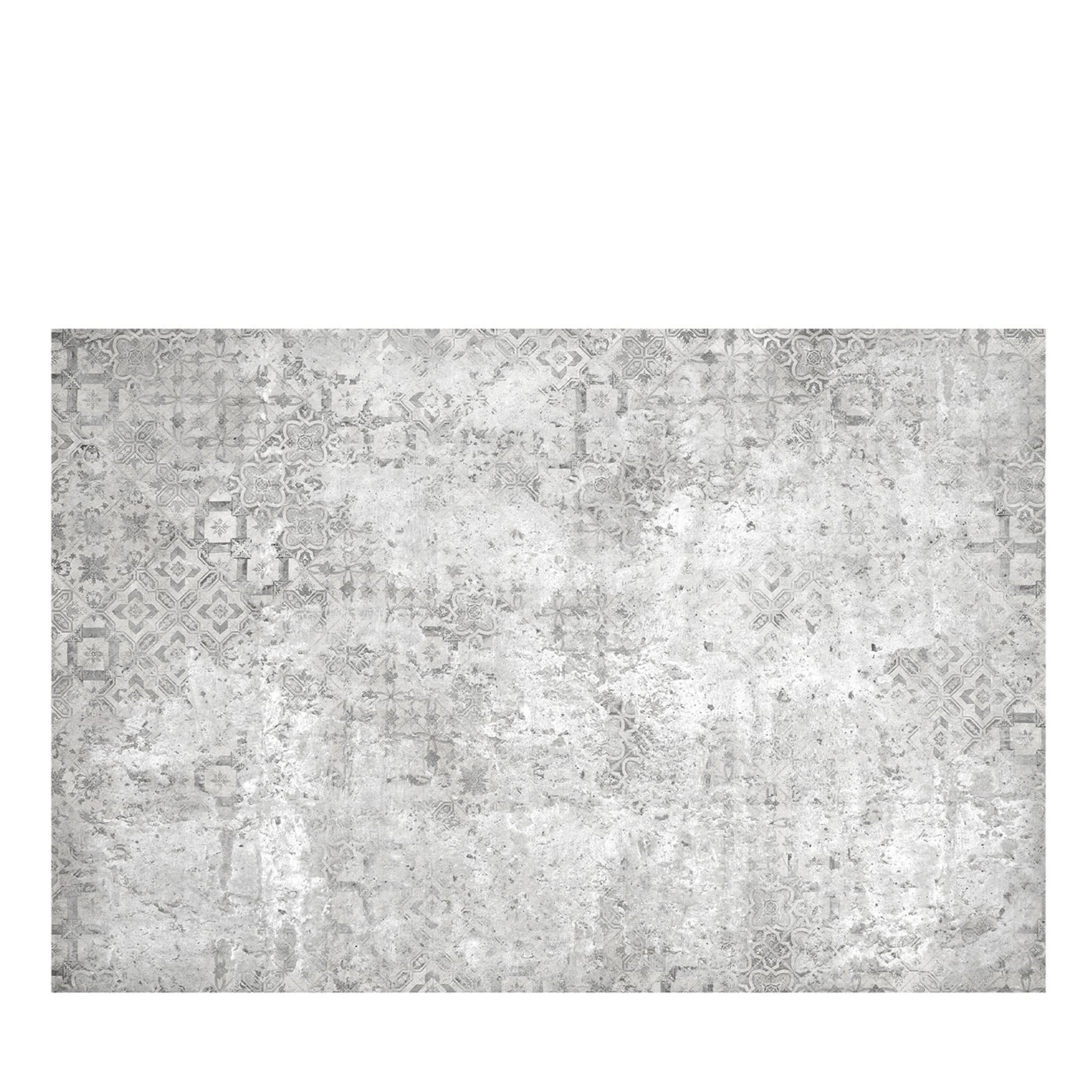 Carta da parati testurizzata con piastrelle grigie - Vista principale