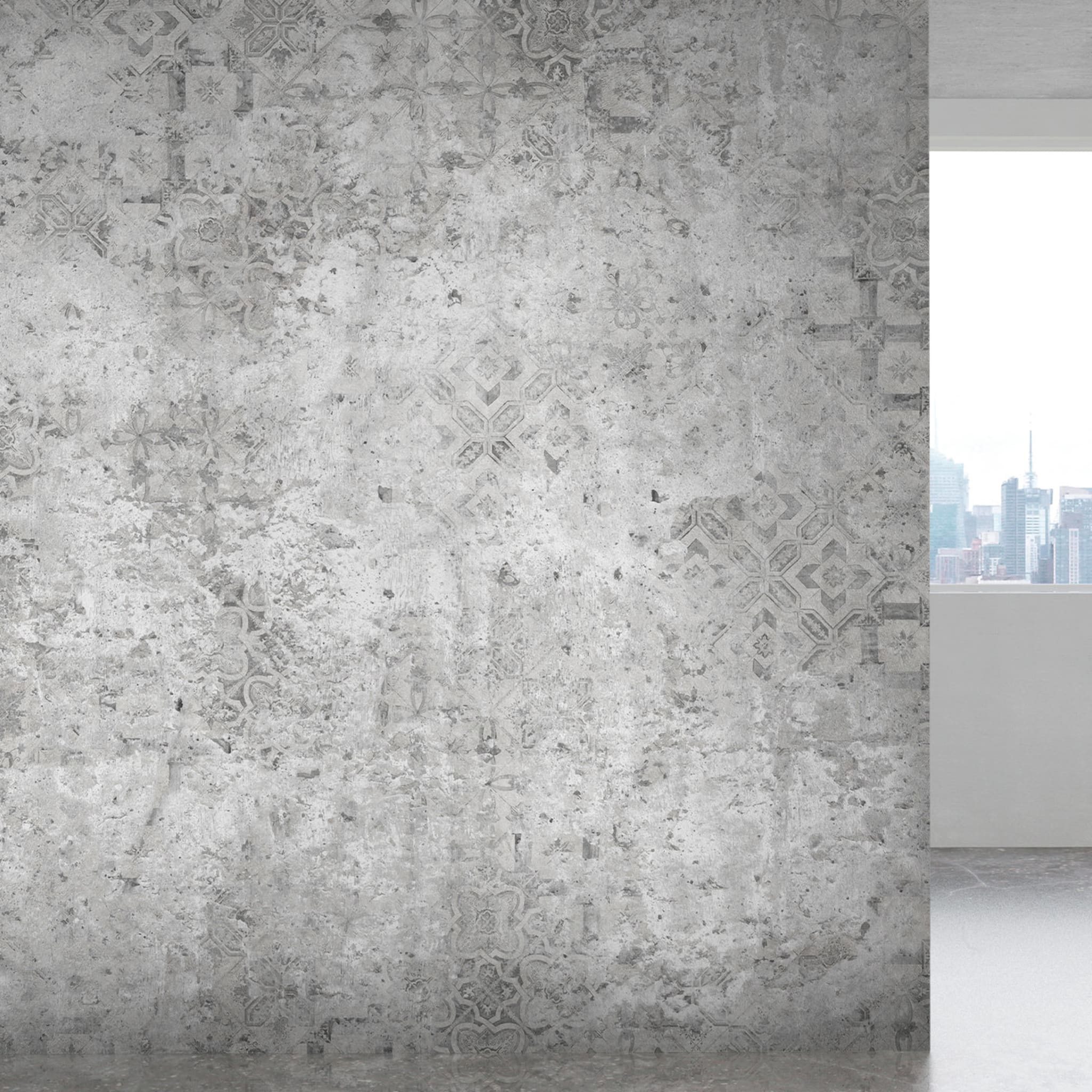 Gray Tiles Textured Wallpaper - Alternative view 1