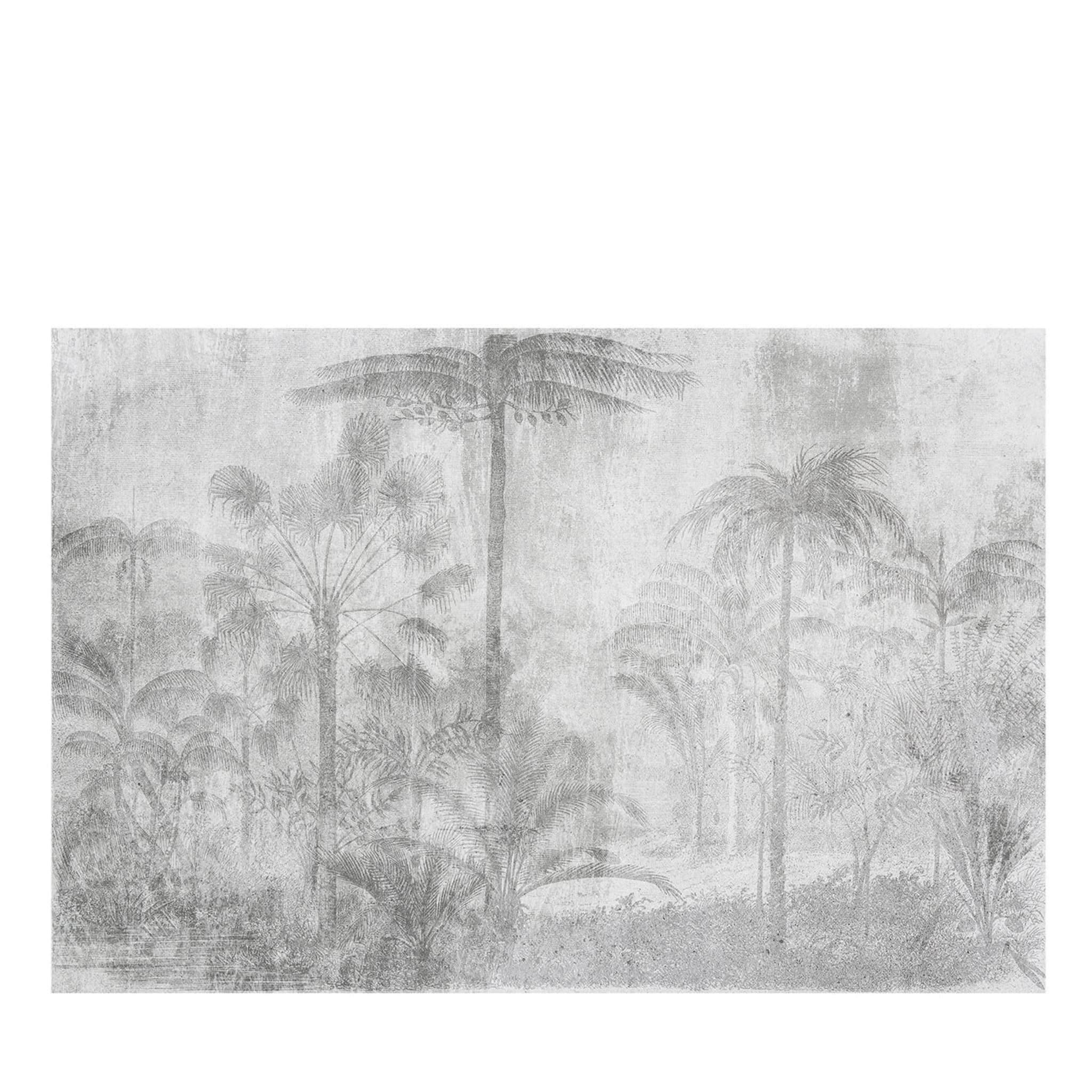 Monochrome Jungle Textured Wallpaper - Main view