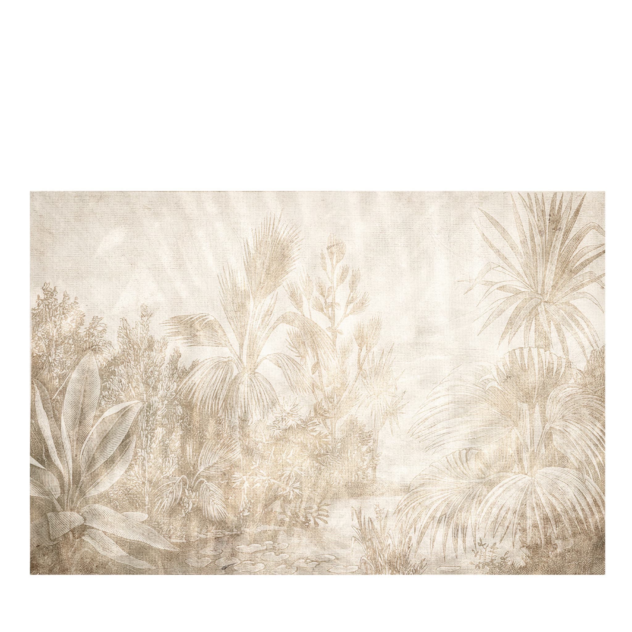 Beige Jungle Textured Wallpaper - Main view