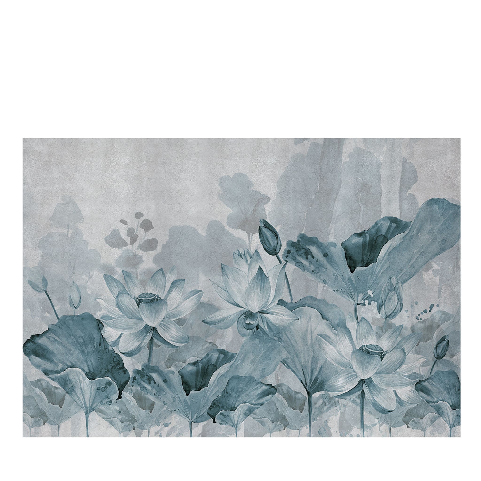Papier peint texturé Blue Flowers - Vue principale