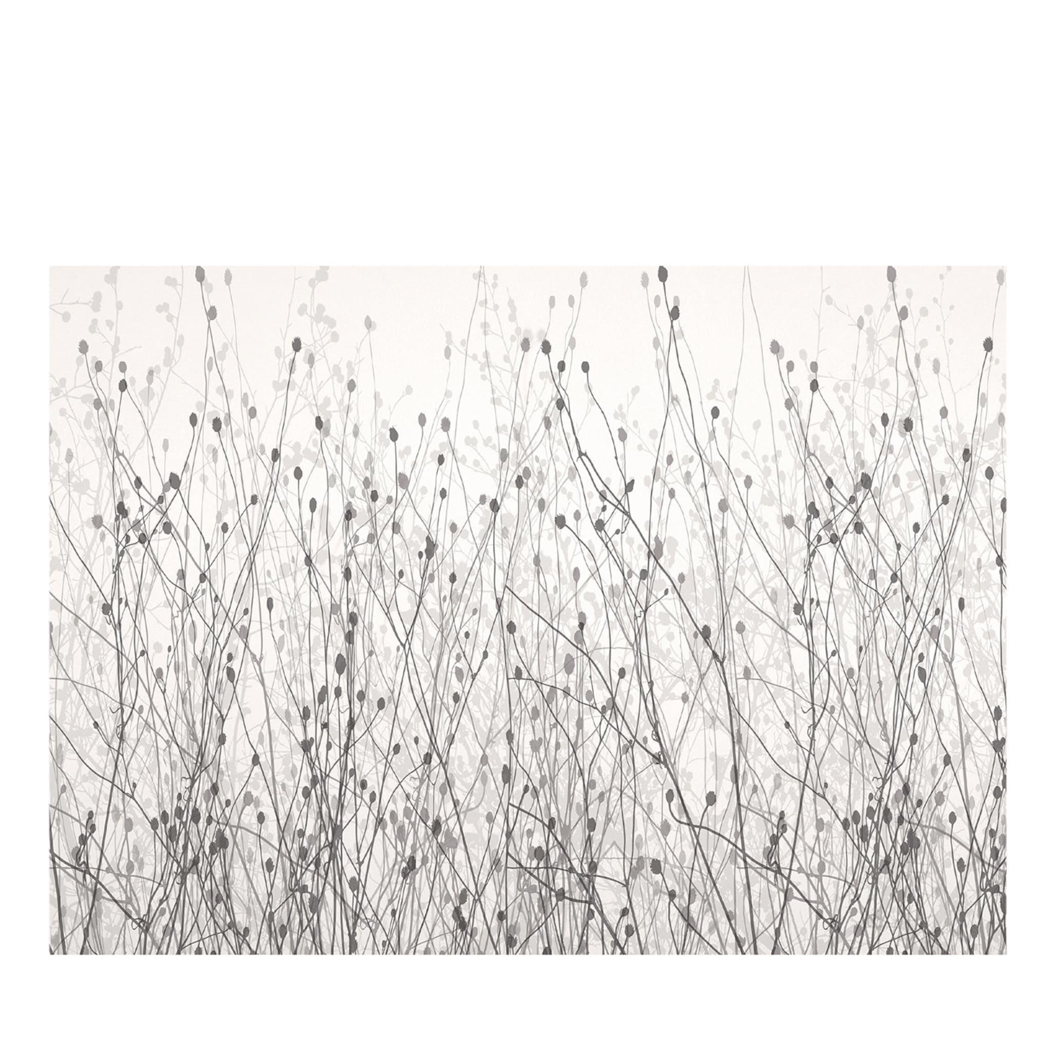 Gray Flowers Textured Wallpaper - Main view