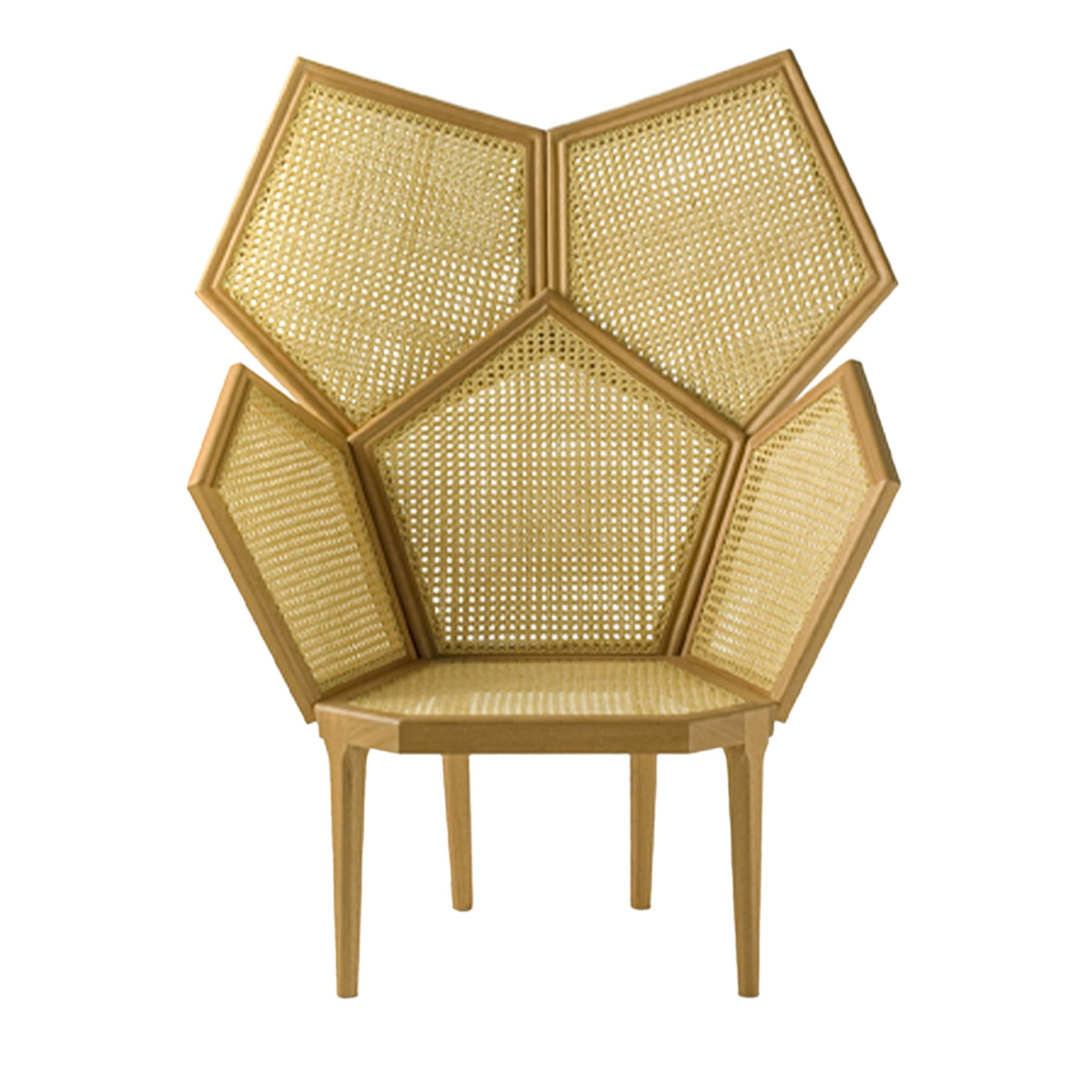 Lui 5/A Armchair in Natural Cane by Philippe Bestenheider - Main view
