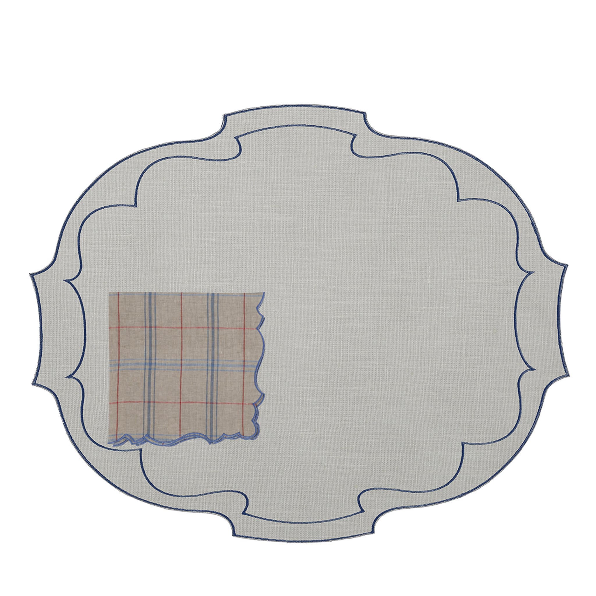 Set of 1 placemat and 1 napkin - Parentesi Oval - Main view
