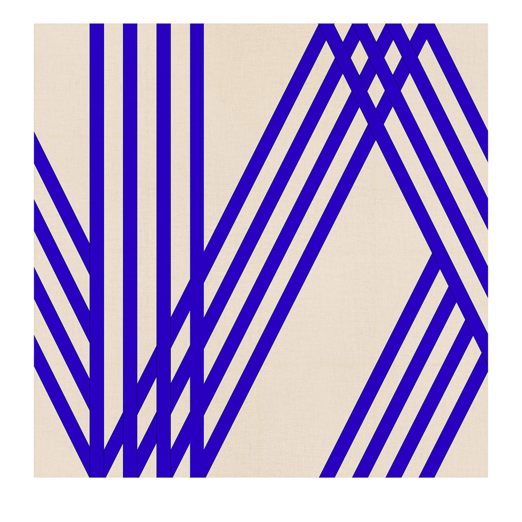 Manifesto grafico di Terzo Piano Tangram Bluette su bianco sporco - Vista principale