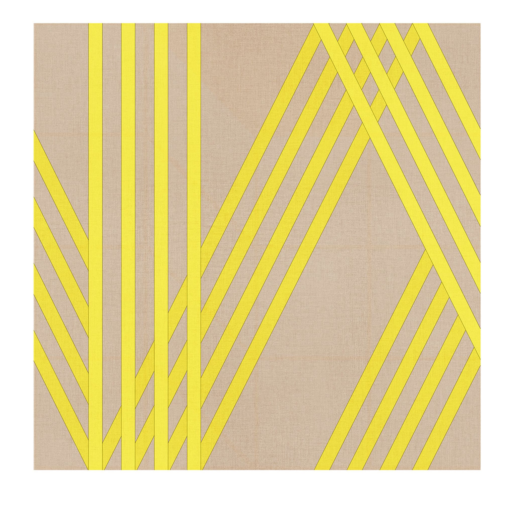 Manifesto grafico di Terzo Piano Tangram Yellow su Ecrù - Vista principale